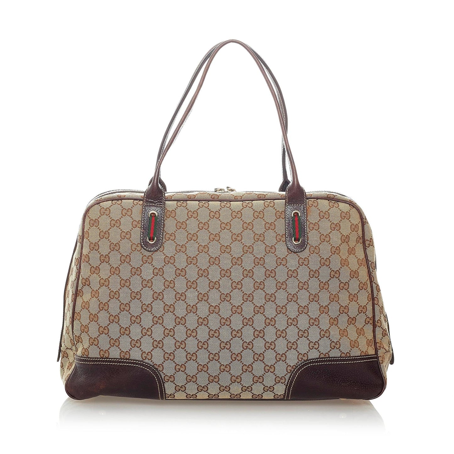 Gucci GG Princy SHG Canvas Brown Satchel Bag