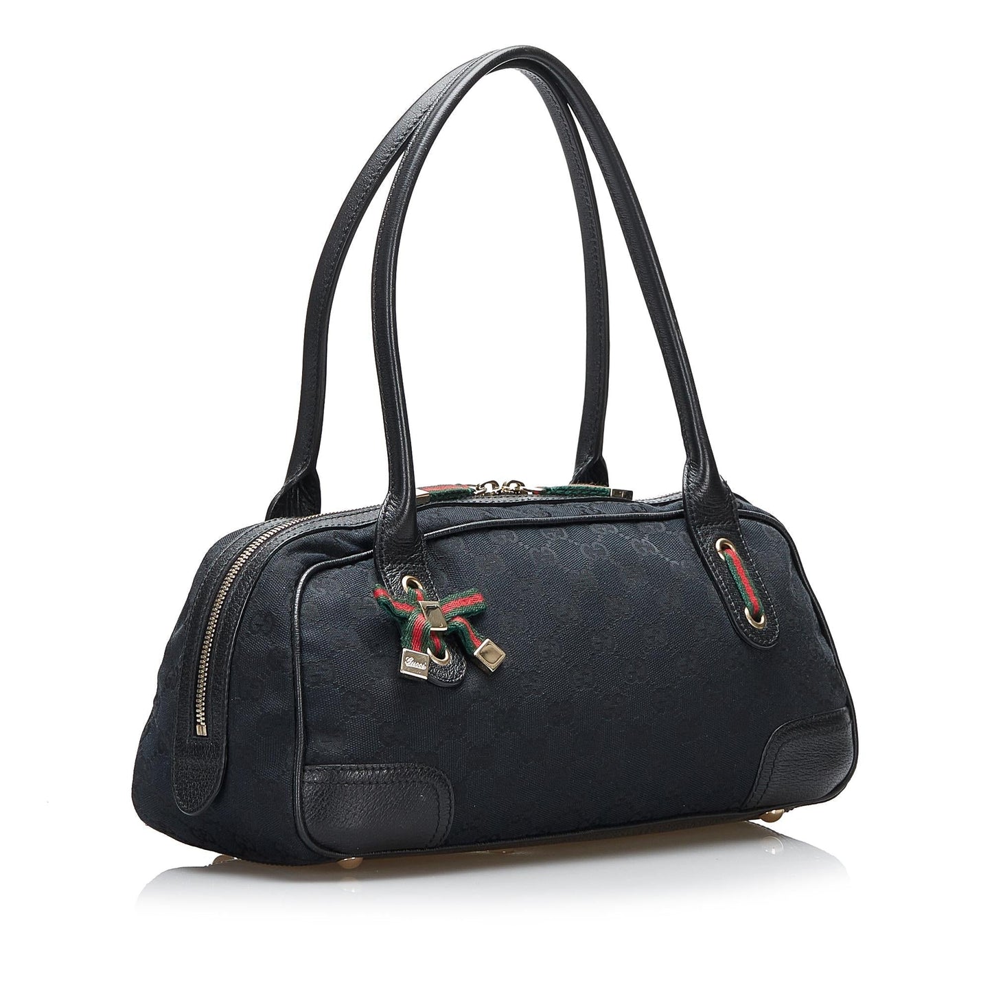 Gucci GG Princy SHG-LPM3zD Canvas Black Satchel Bag