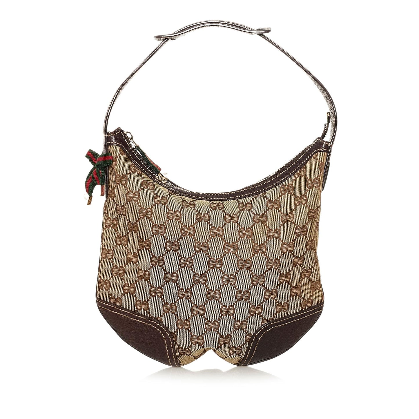 Gucci GG Princy SHG Canvas Brown Shoulder Bag Hobo Shg