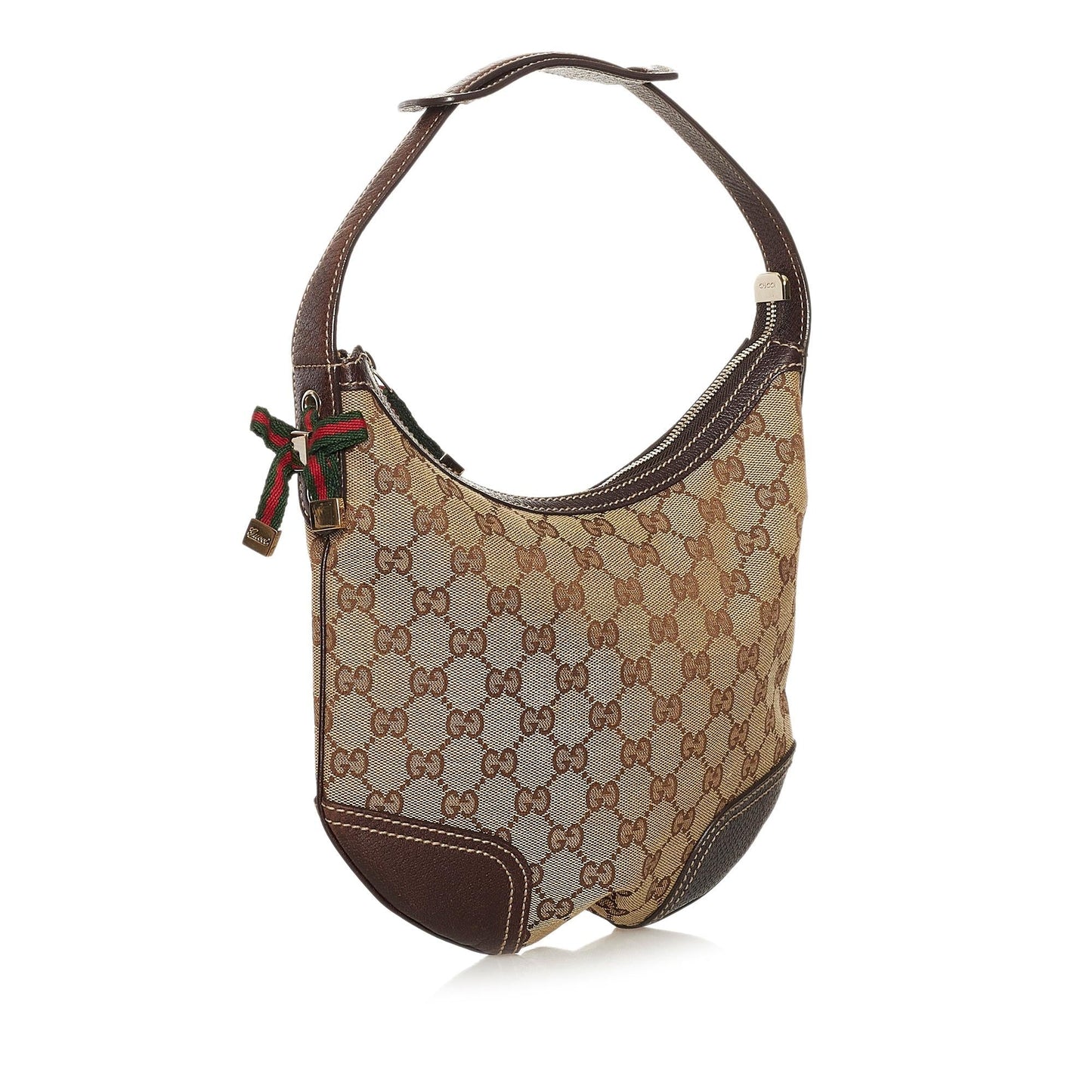 Gucci GG Princy SHG Canvas Brown Shoulder Bag Hobo Shg