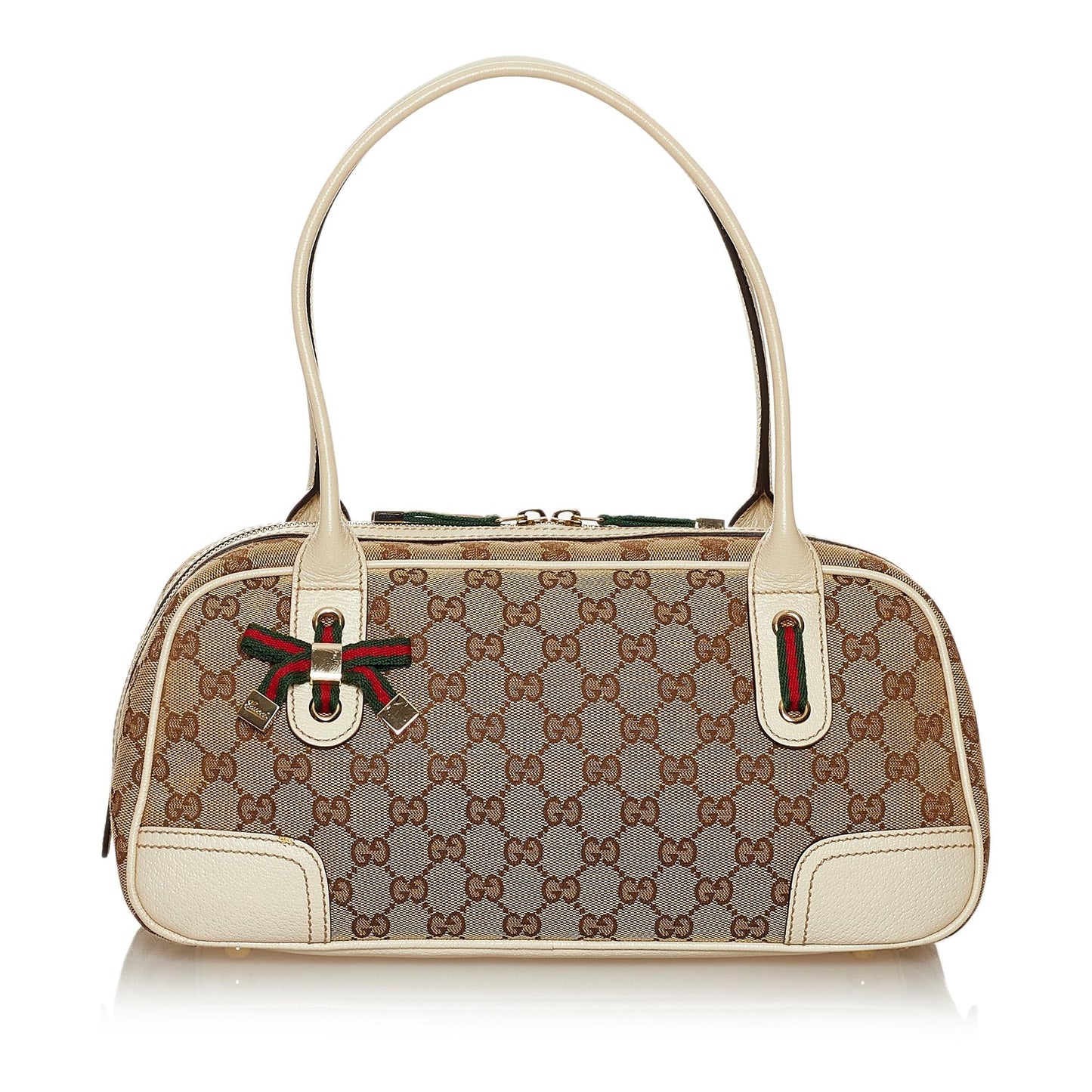 Gucci GG Princy SHG Canvas White Brown Shoulder Bag 3