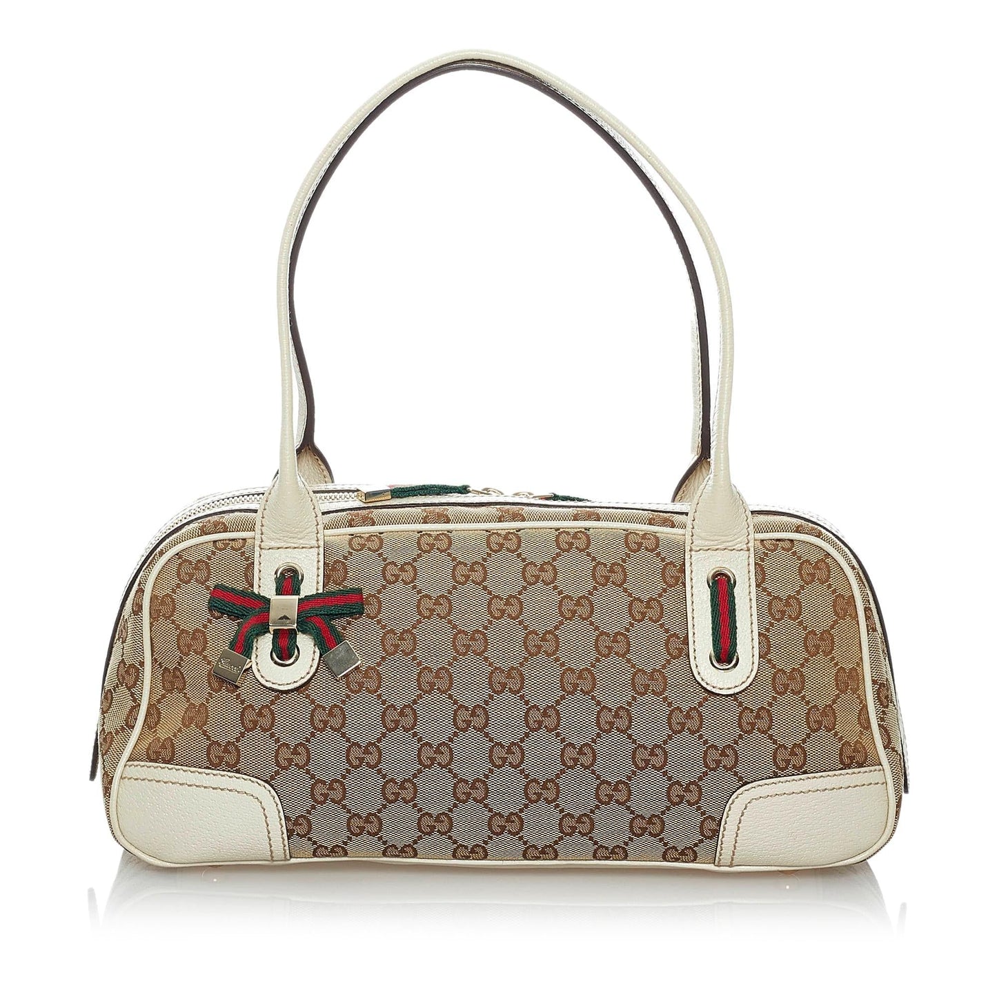 Gucci GG Princy SHG Canvas White Brown Shoulder Bag 4