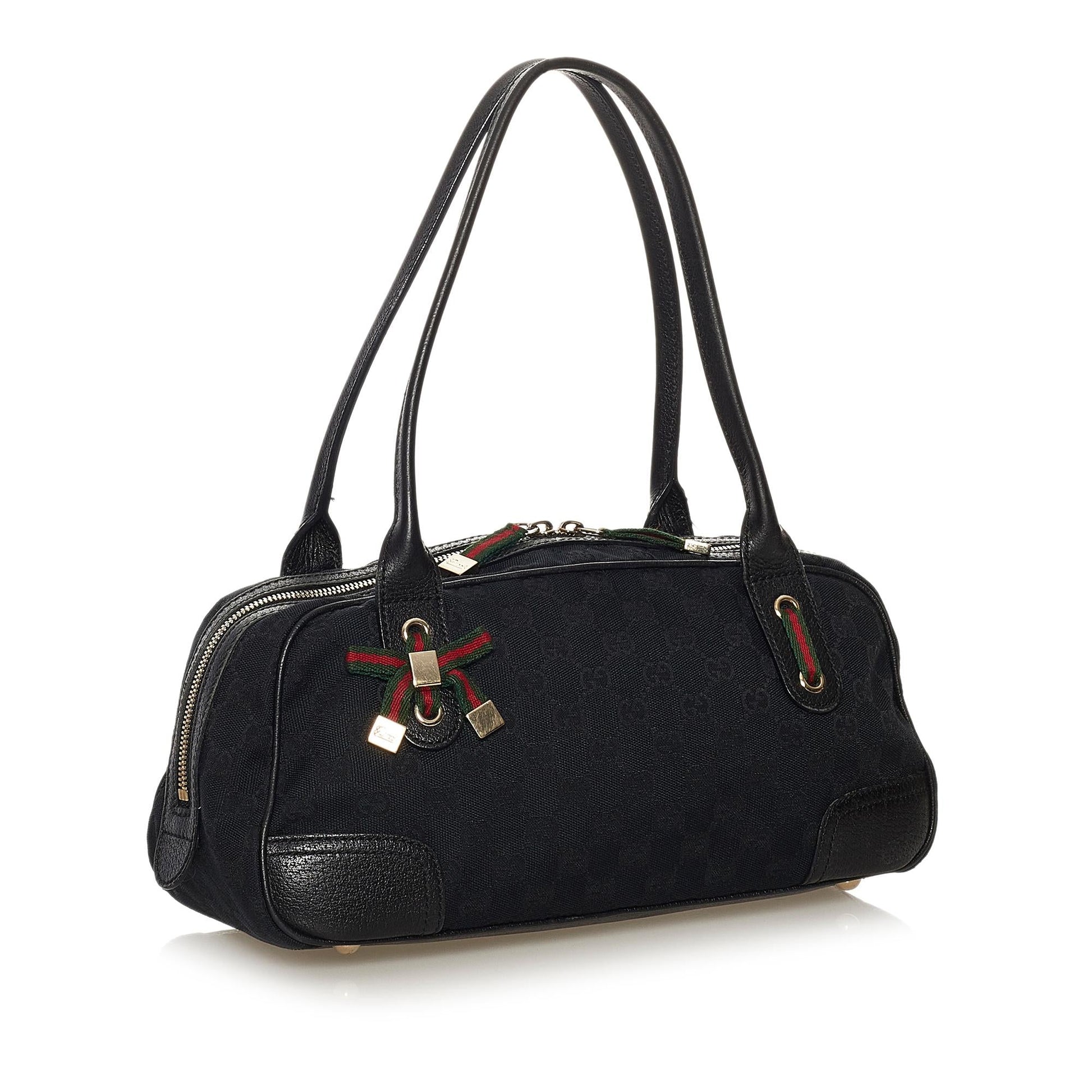 Gucci GG Princy SHG Canvas Calf Black Shoulder Bag