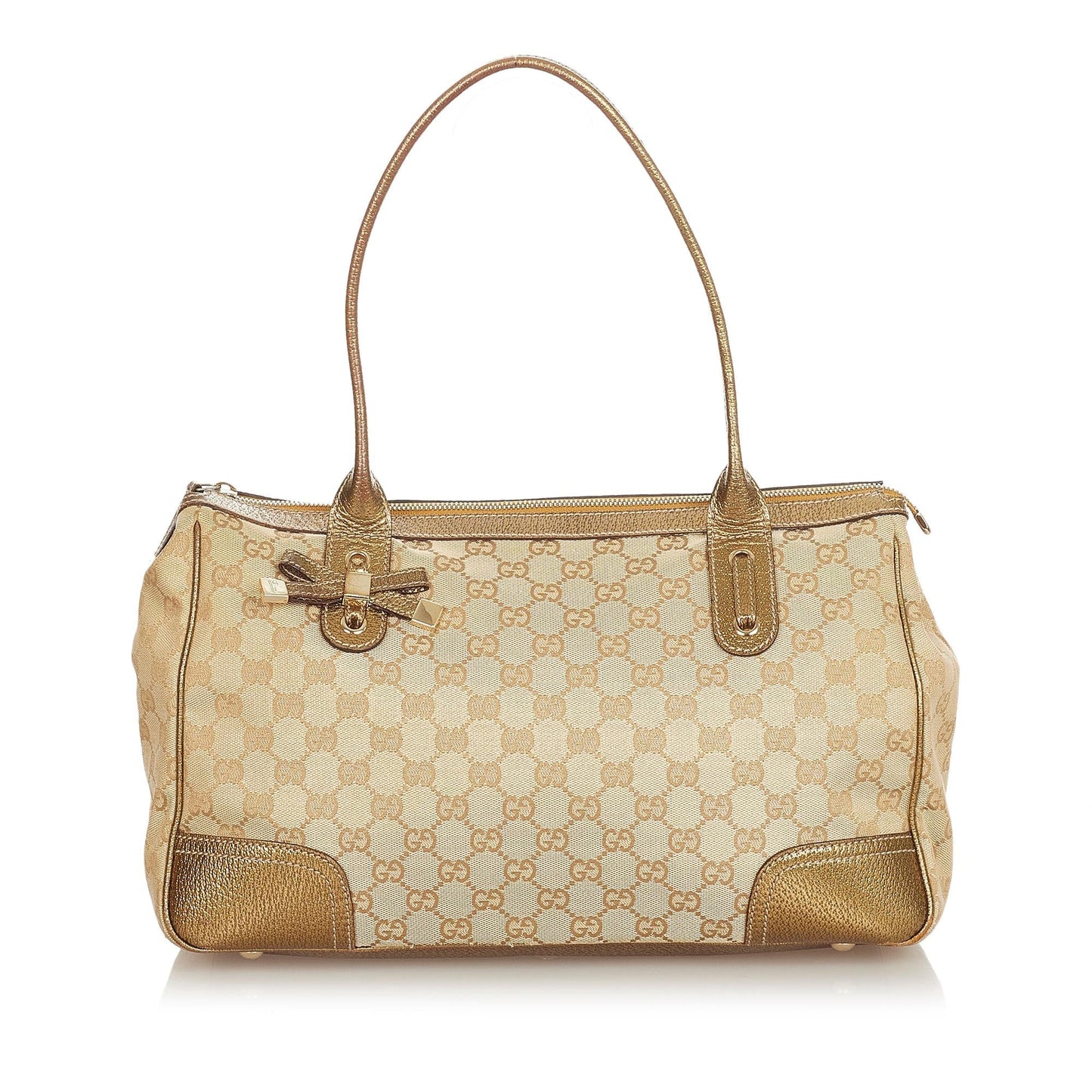 Gucci GG Princy SHG Canvas Calf Brown Gold Shoulder Bag