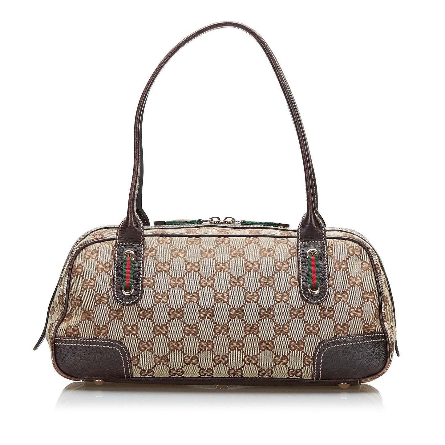 Gucci GG Princy SHG-e5qvjf Canvas Calf Brown Shoulder Bag