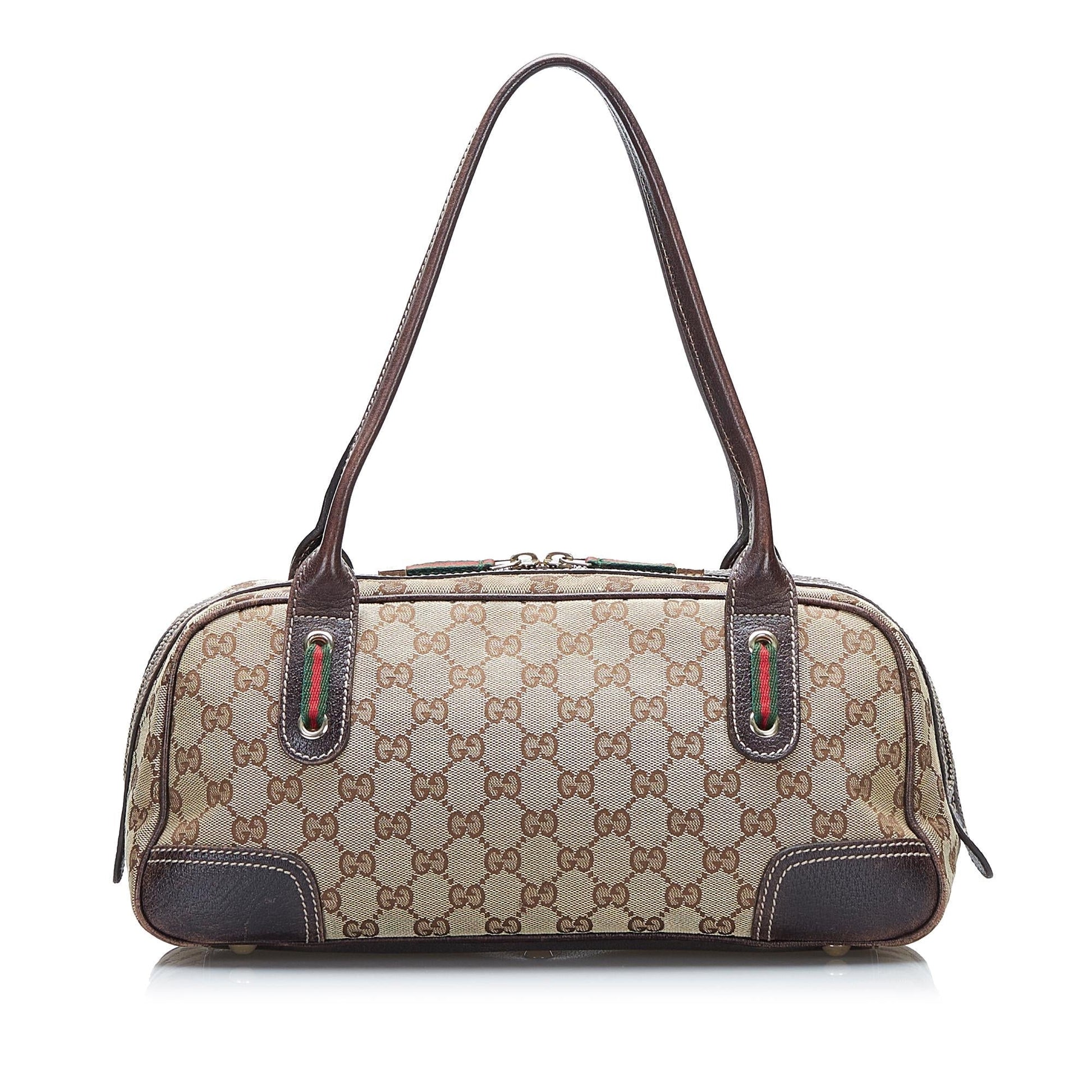 Gucci GG Princy SHG-SEQNhi Canvas Brown Shoulder Bag