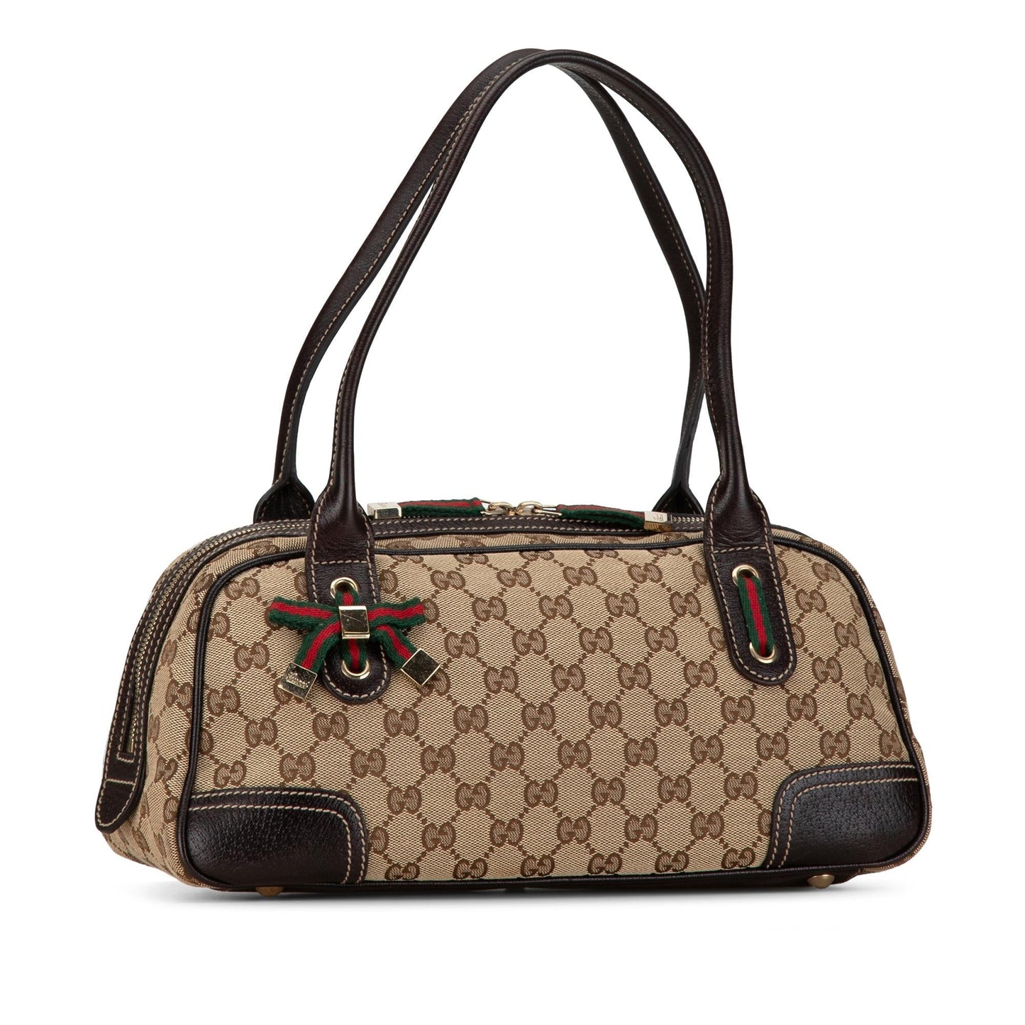 Gucci GG Princy SHG-Mnv41w Canvas Calf Brown Shoulder Bag
