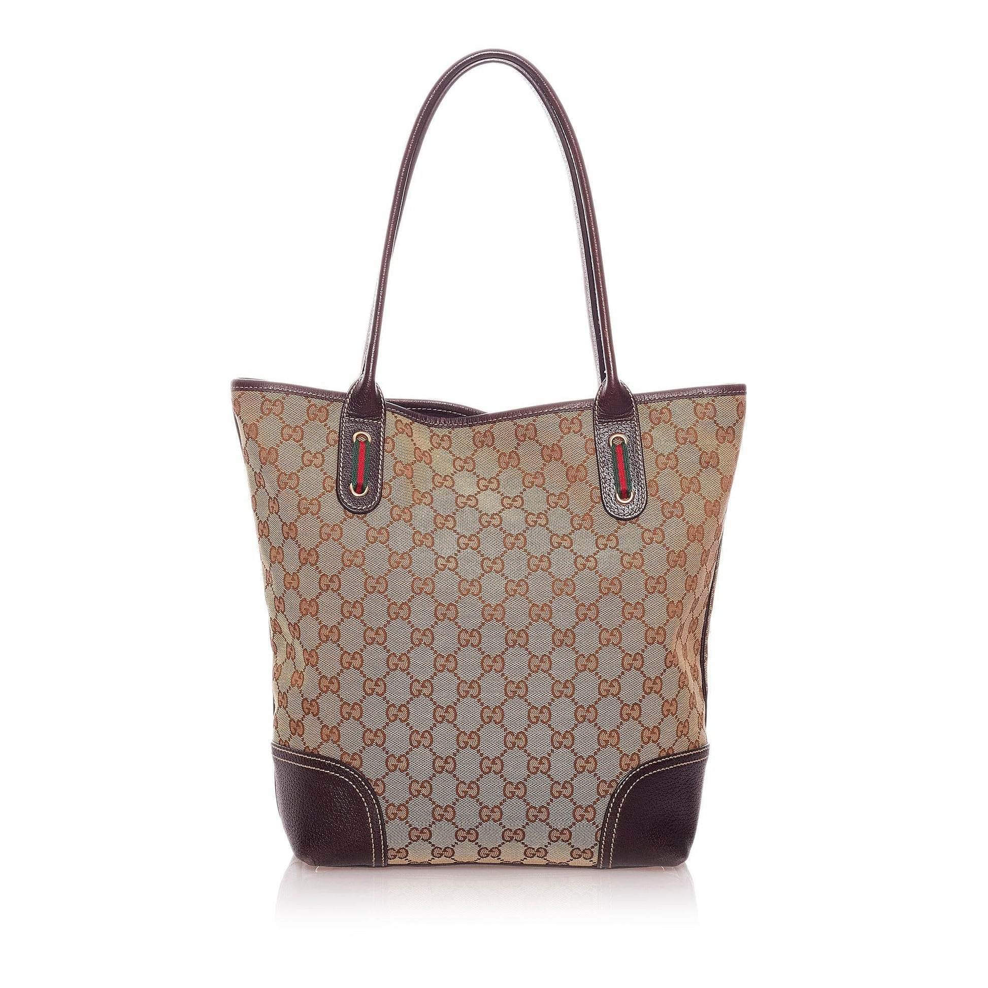 Gucci GG Princy SHG Canvas Brown Tote Bag 5