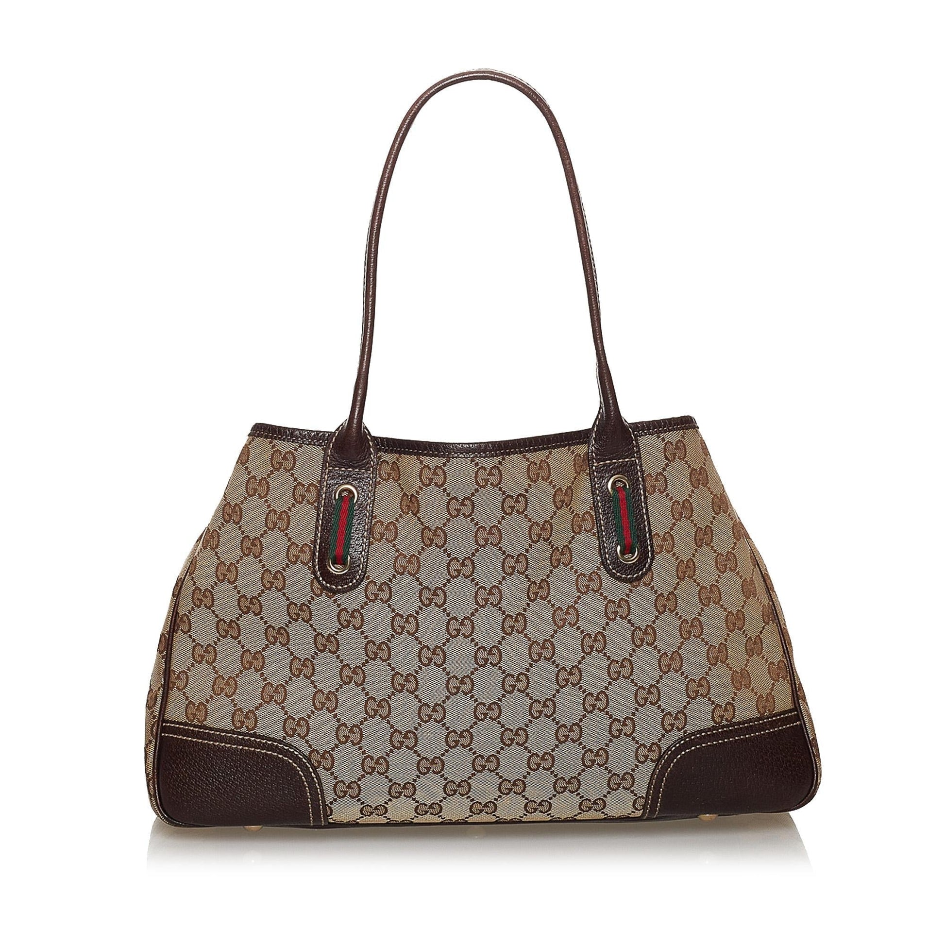 Gucci GG Princy SHG Canvas Brown Tote Bag 7