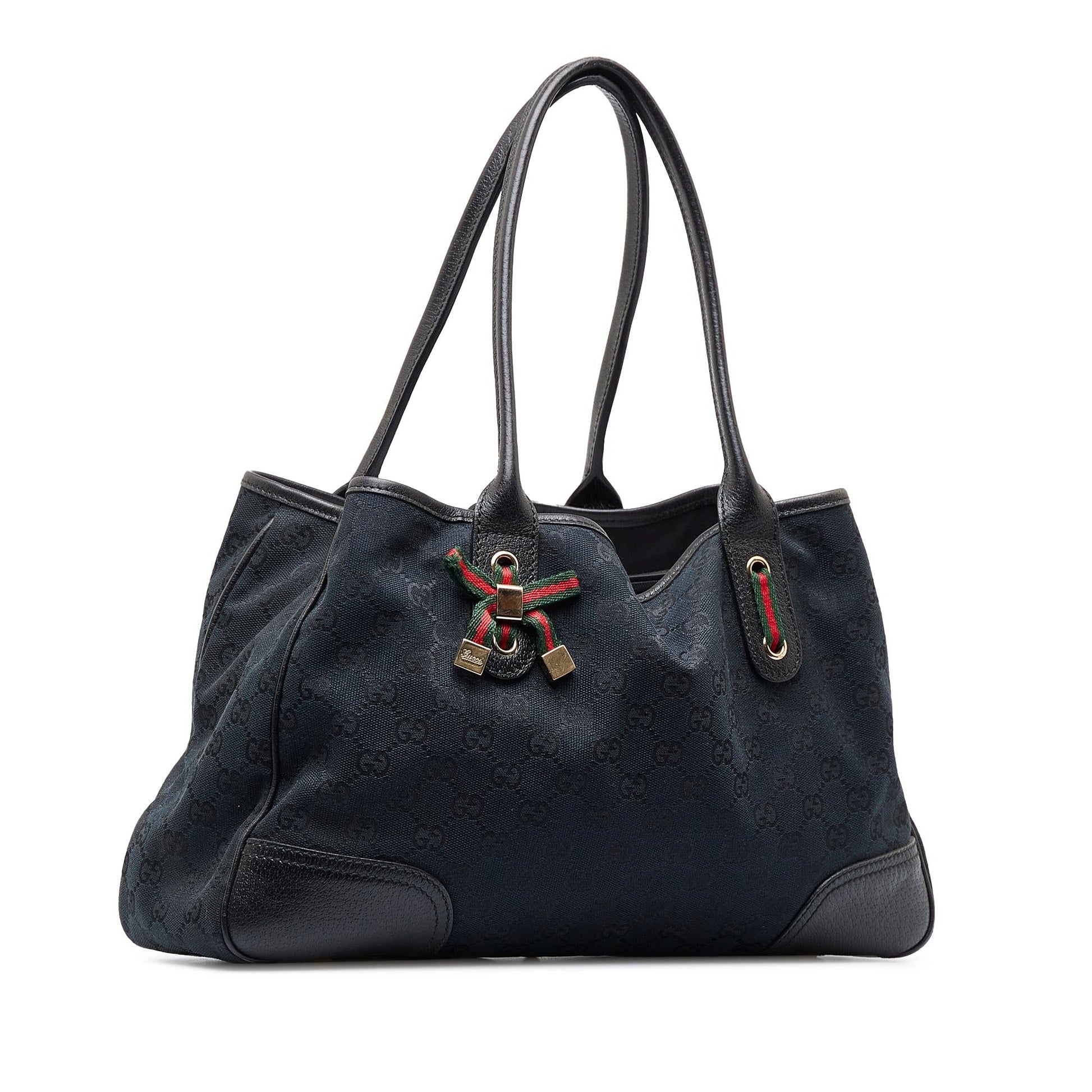 Gucci GG Princy SHG-RgGUyG Canvas Black Tote Bag