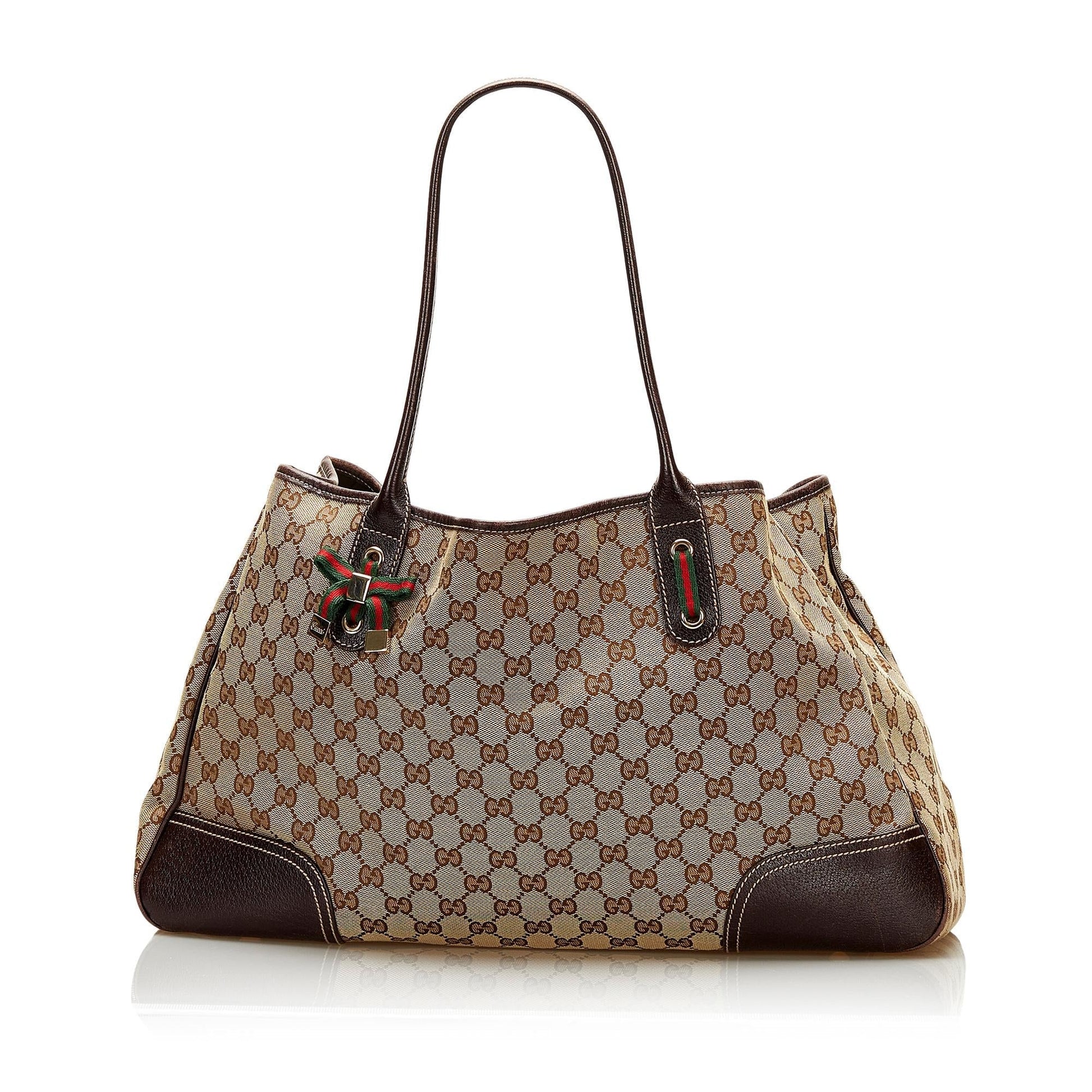 Gucci GG Princy SHG Canvas Brown Tote Bag Tote Shg