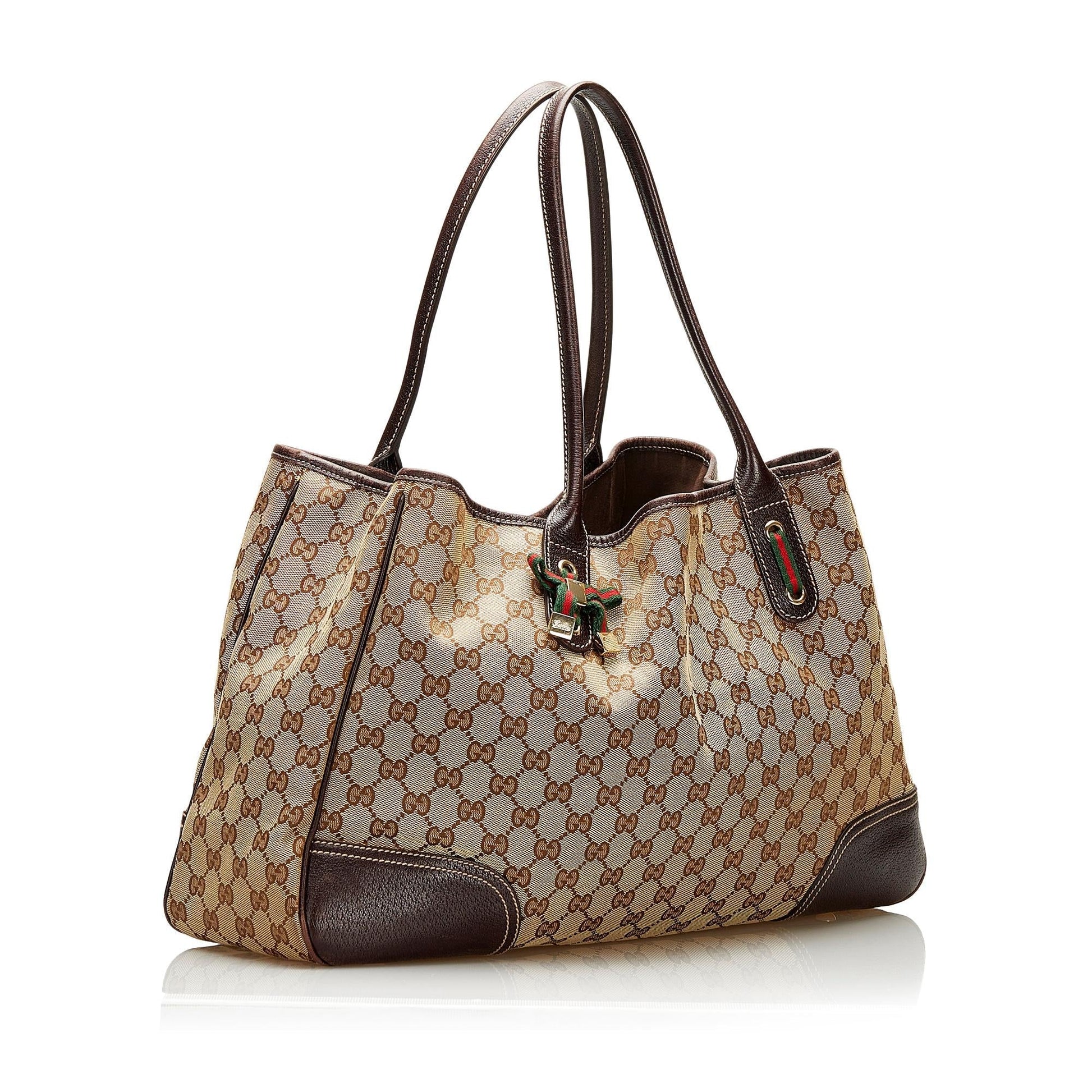 Gucci GG Princy SHG Canvas Brown Tote Bag Tote Shg