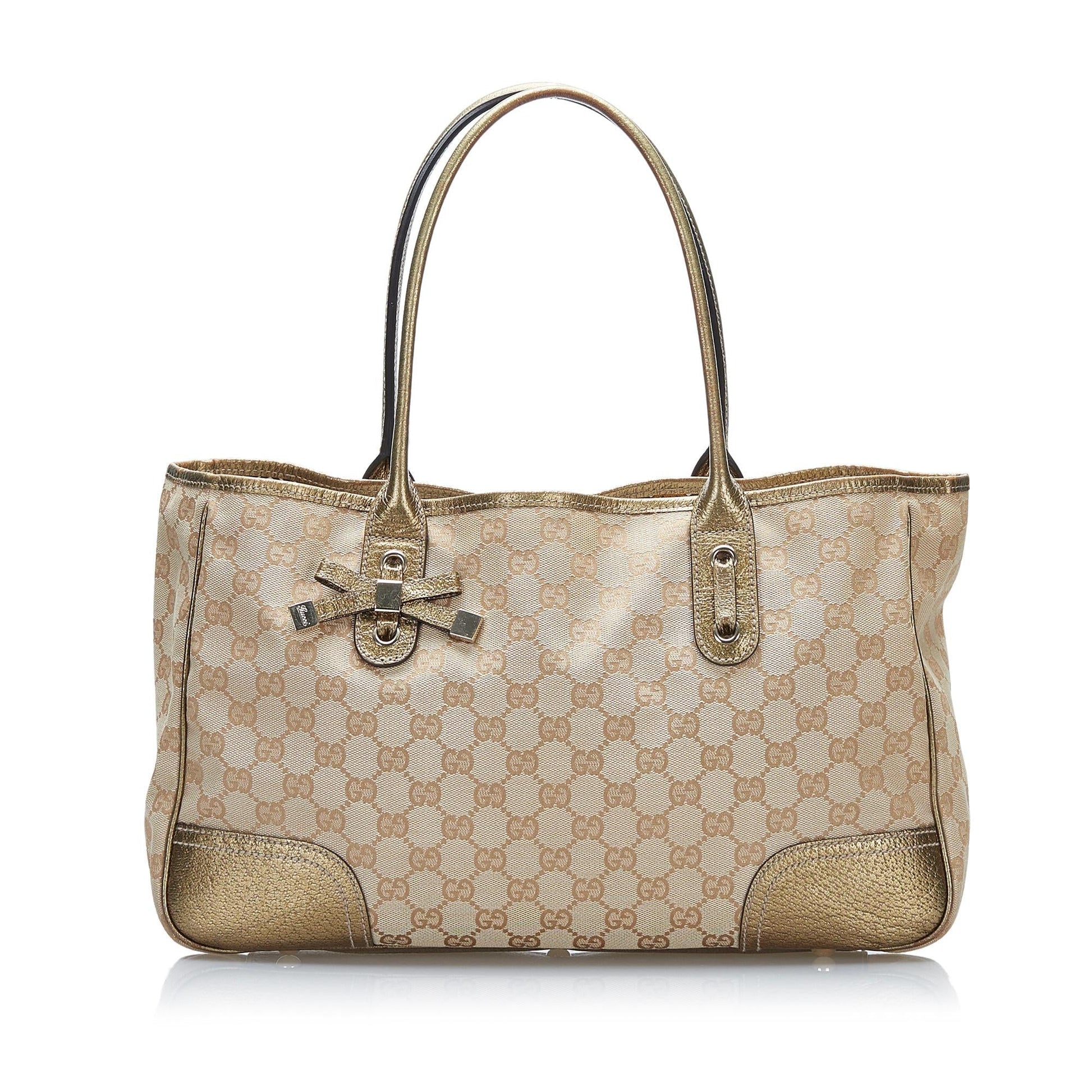 Gucci GG Princy SHG Canvas Brown Tote Bag 4