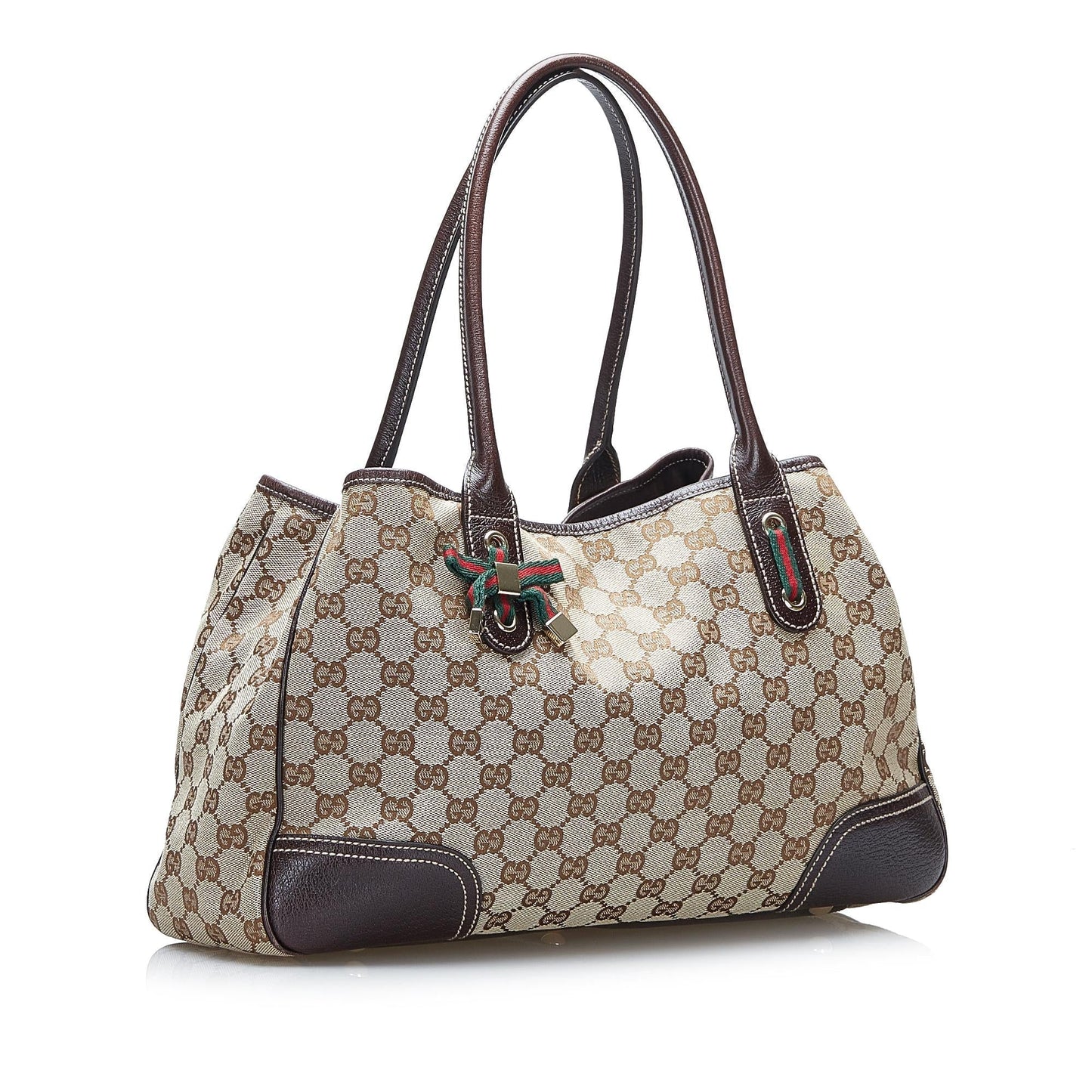 Gucci GG Princy SHG-GLor0l Canvas Calf Brown Tote Bag