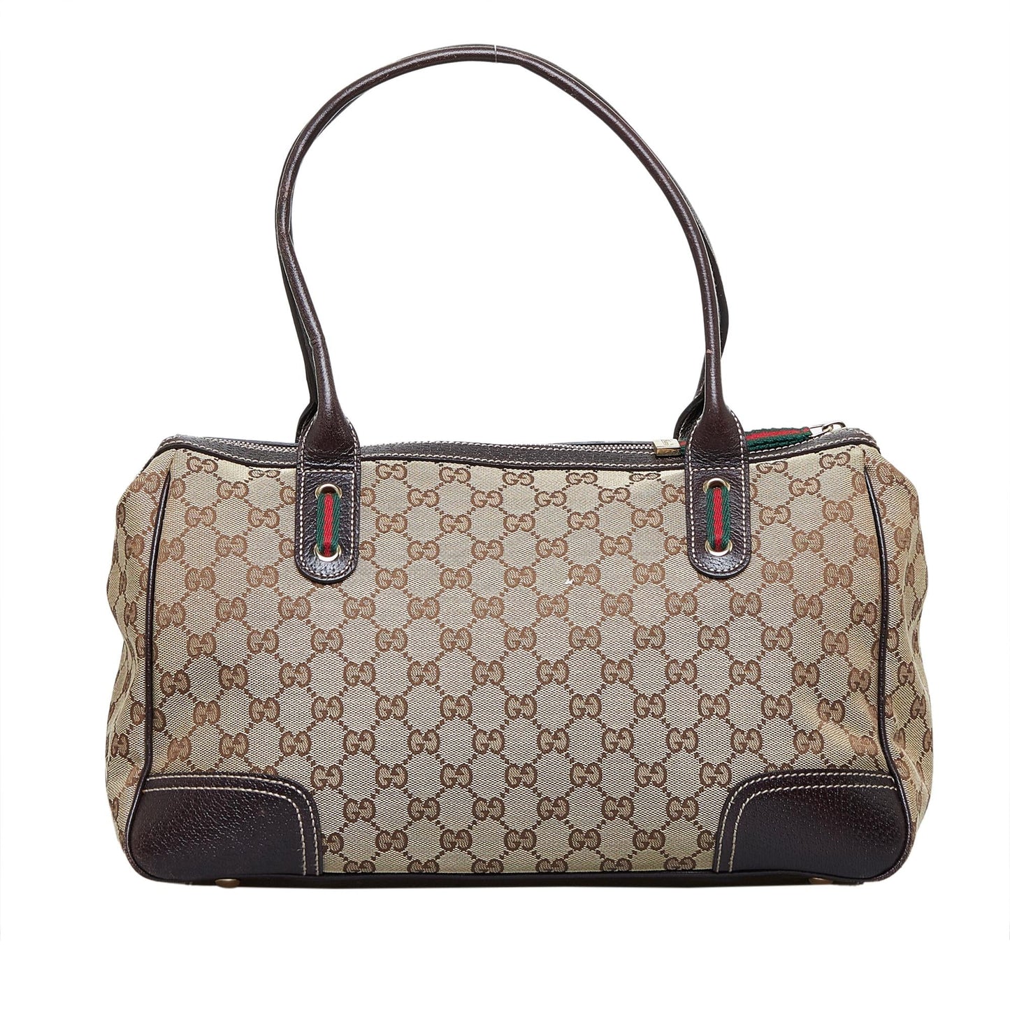 Gucci GG Princy SHG-gB9ceS Canvas Calf Brown Satchel Bag