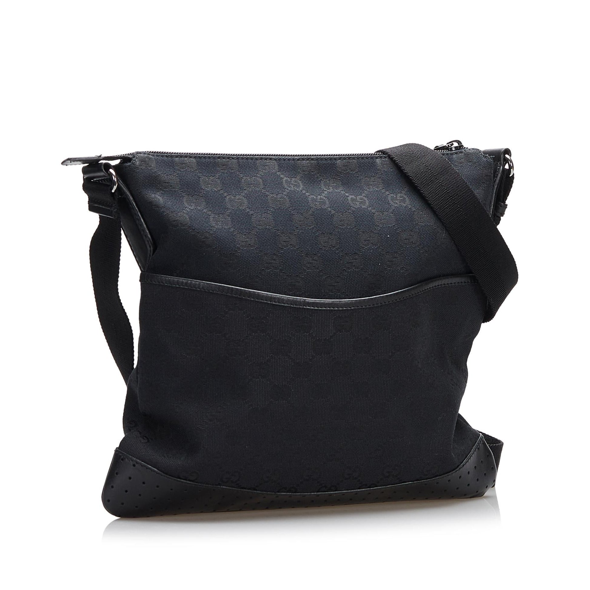 Gucci GG Punch SHG-CfvIV6 Canvas Black Crossbody Bag