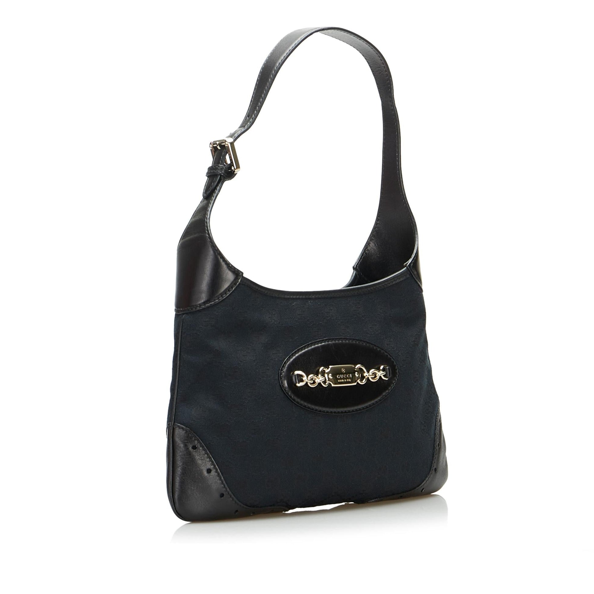 Gucci GG Punch SHG-bcYNIO Canvas Calf Black Shoulder Bag
