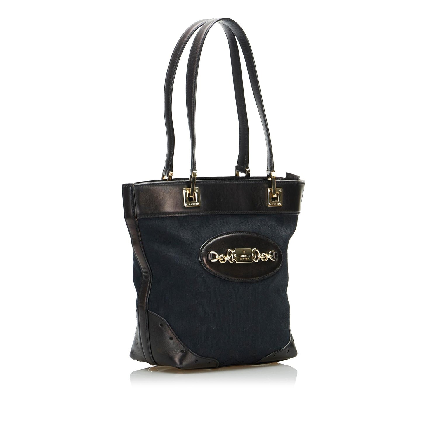 Gucci GG Punch SHG-HWN9UE Canvas Black Tote Bag