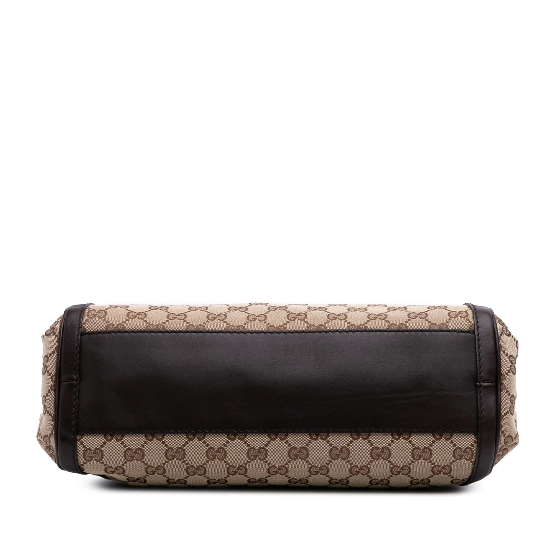 Gucci GG Scarlett Canvas Brown Satchel Bag