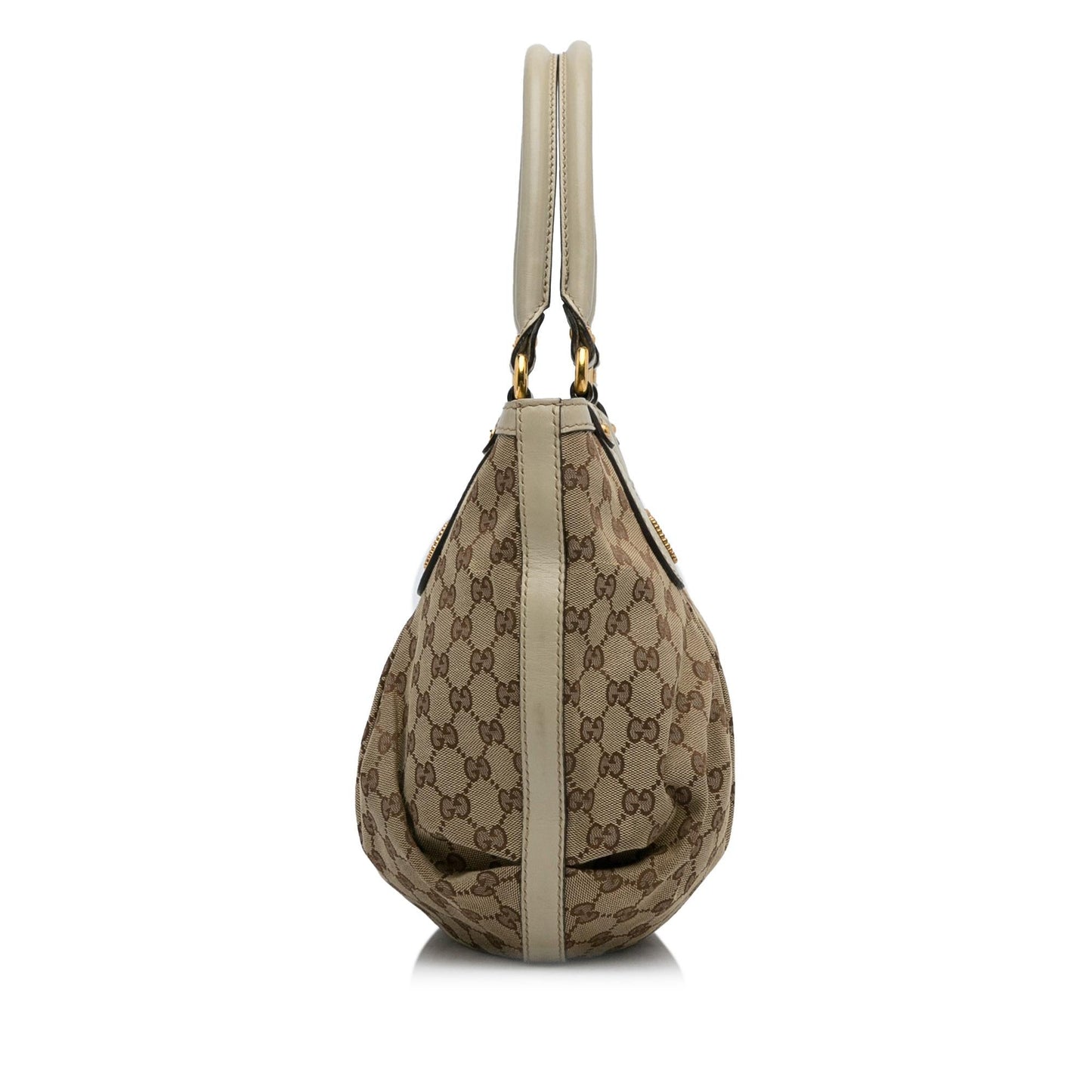 Gucci GG Scarlett SHG-V3g75g Canvas Calf White Brown Tote Bag