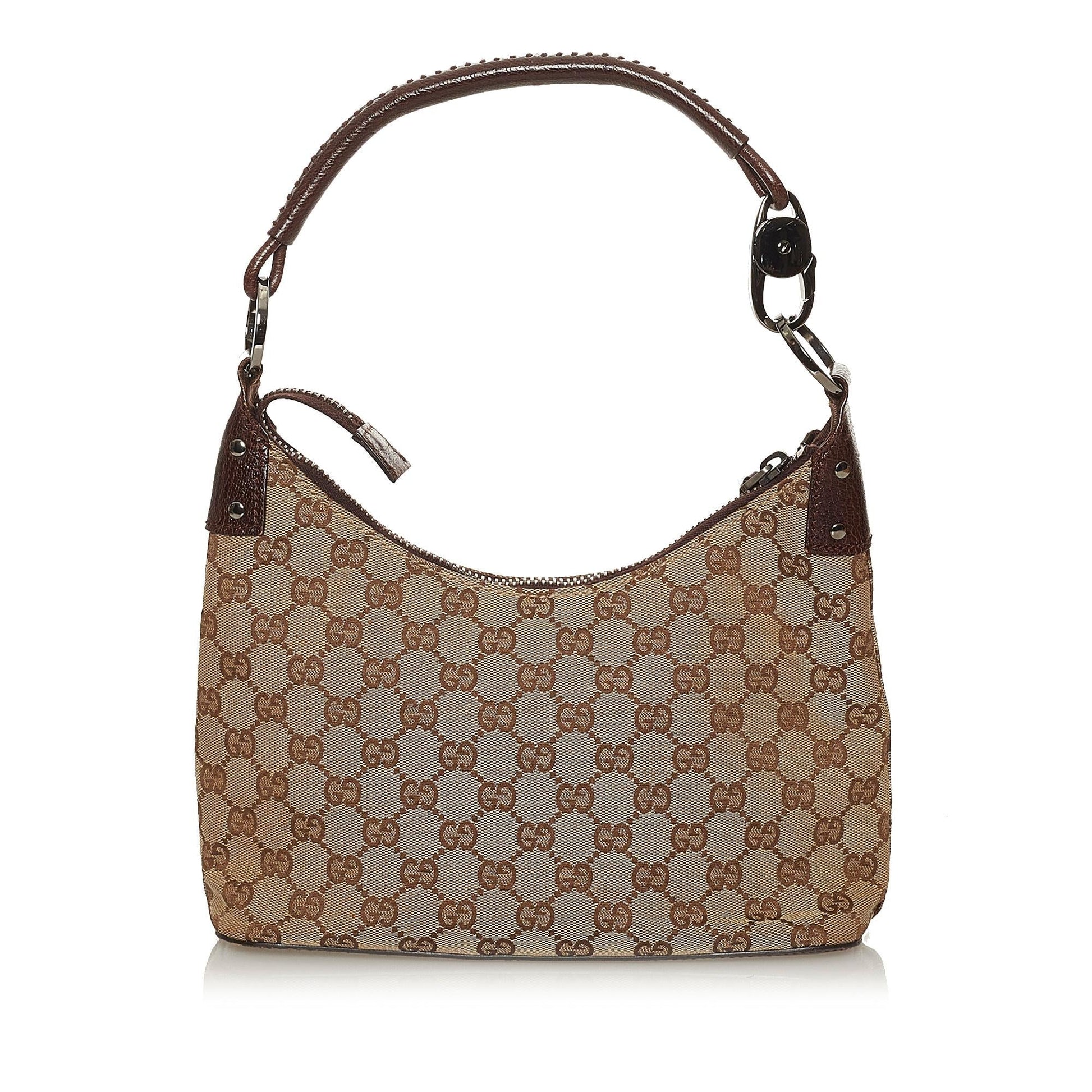 Gucci GG SHG Canvas Brown Shoulder Bag 19
