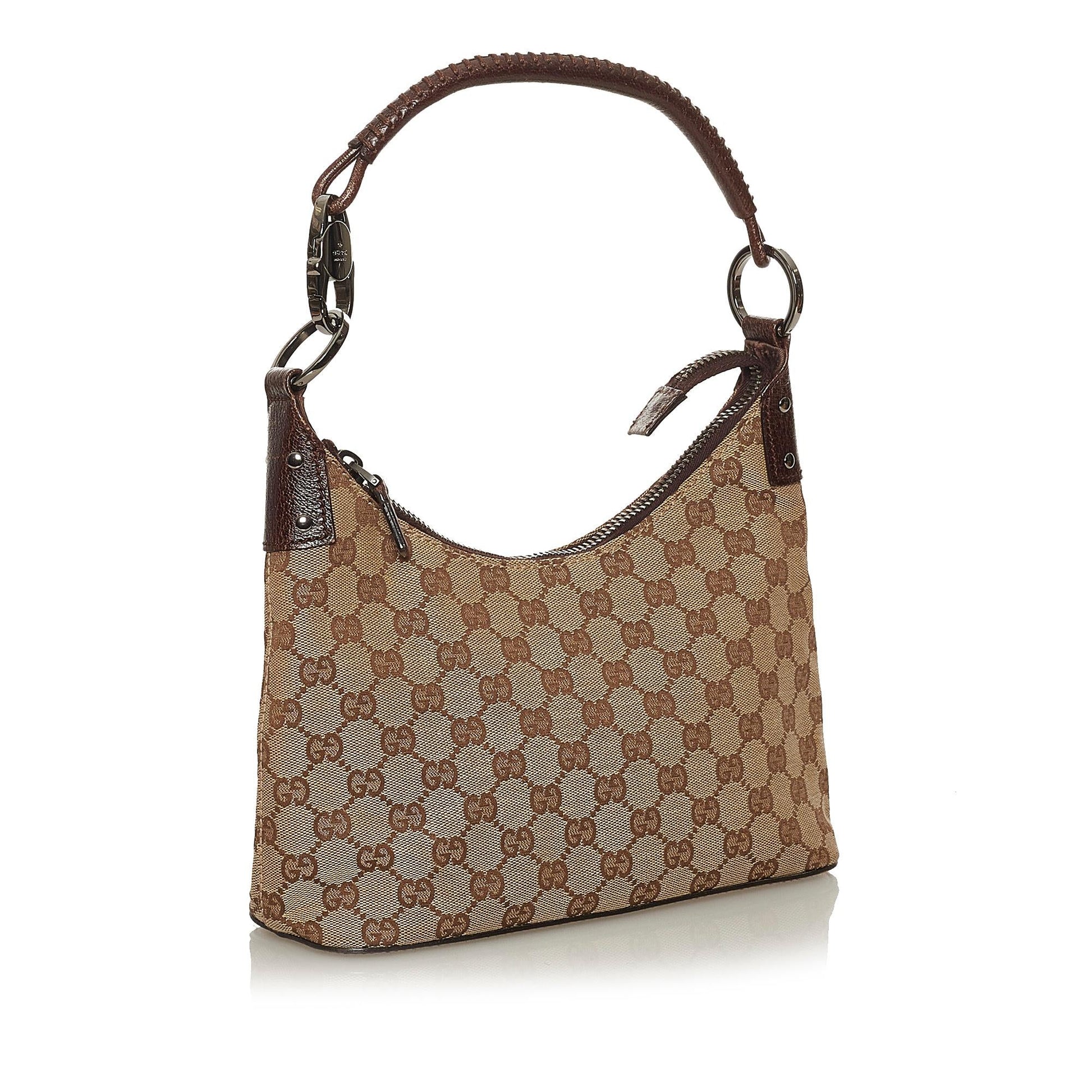 Gucci GG SHG Canvas Brown Shoulder Bag 19