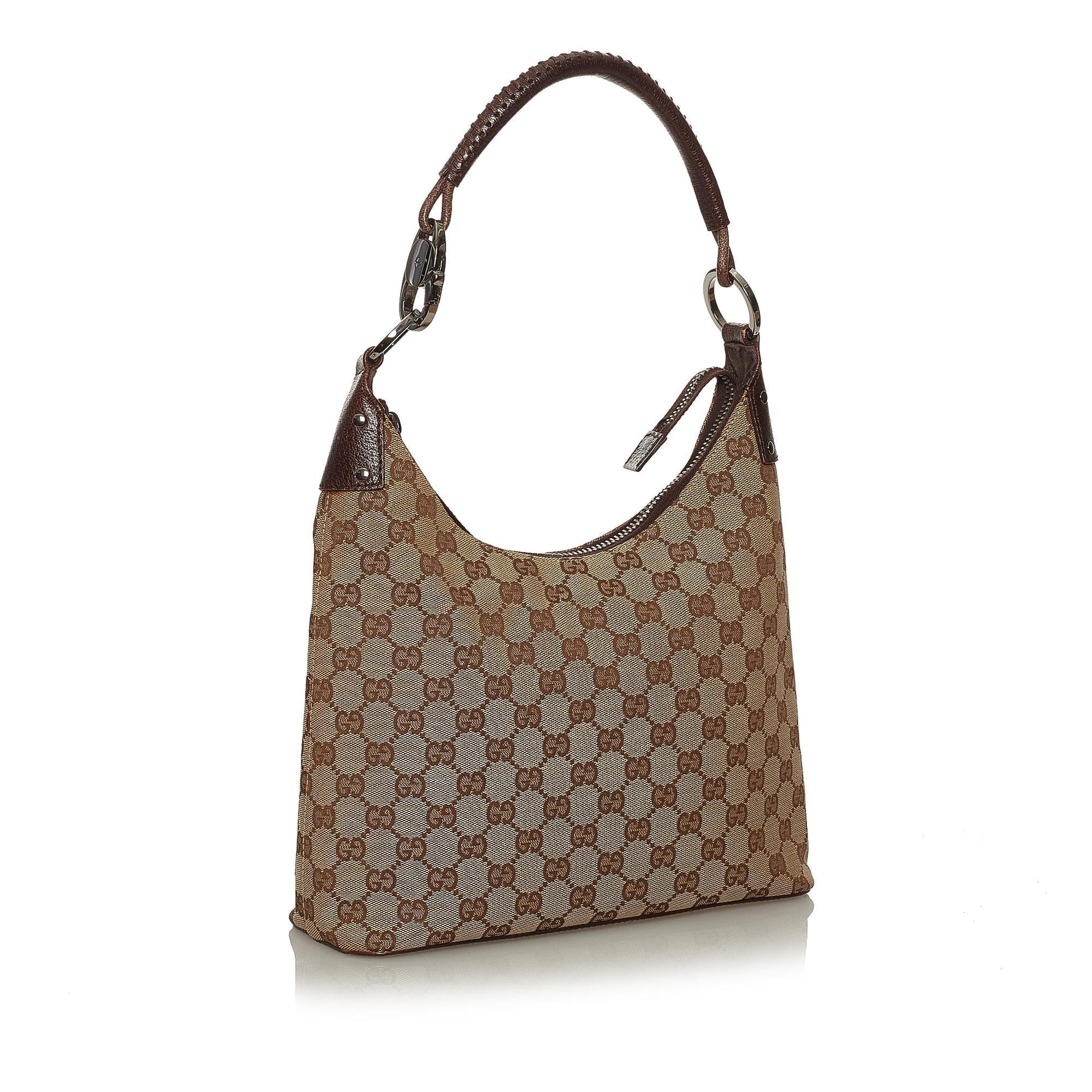 Gucci GG SHG Canvas Brown Shoulder Bag 20