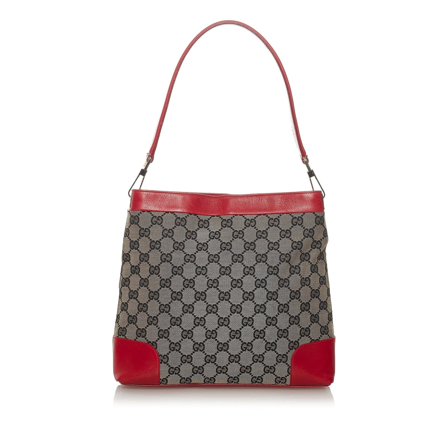 Gucci GG SHG Canvas Red Grey Shoulder Bag Bag Shg