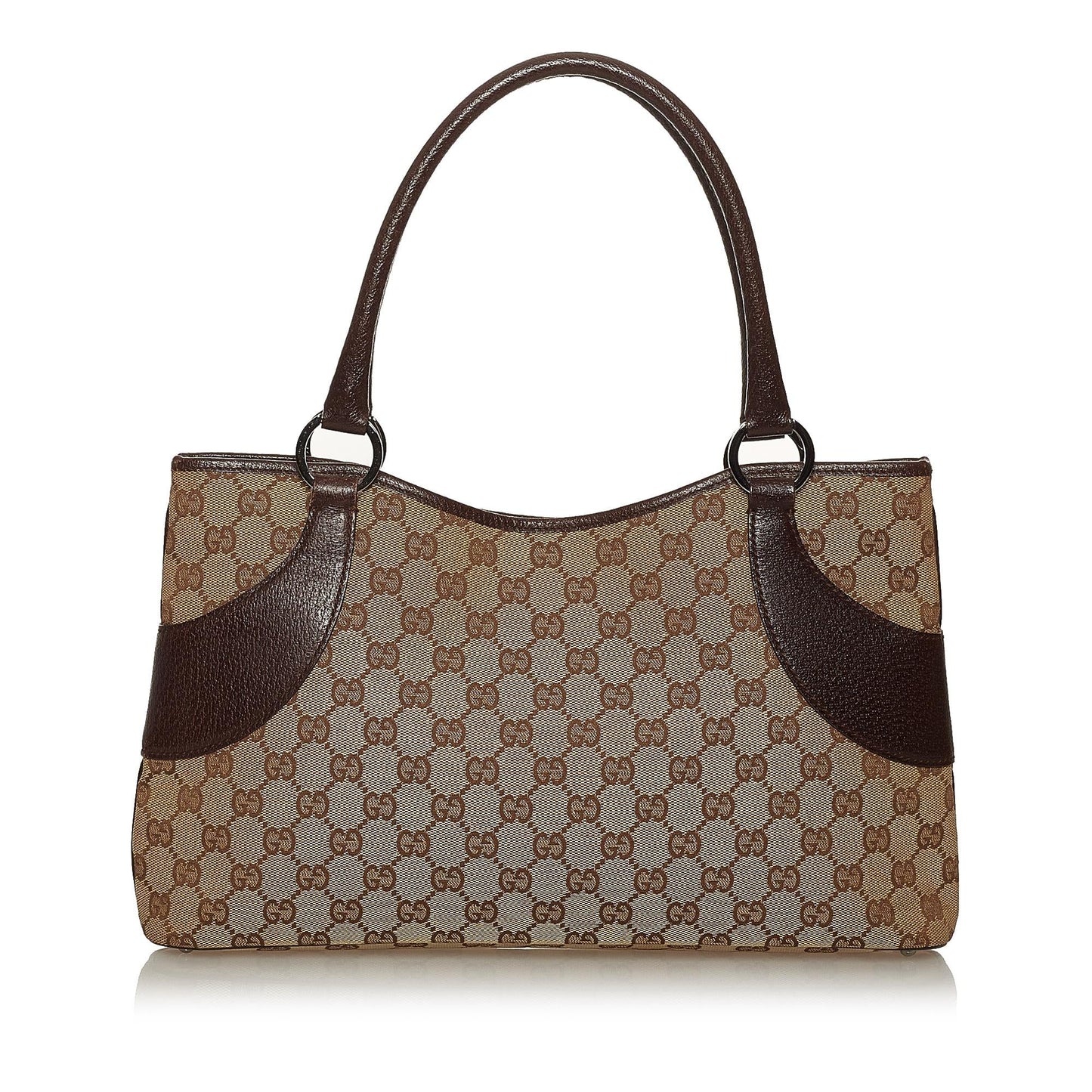 Gucci GG SHG Canvas Calf Brown Shoulder Bag 6