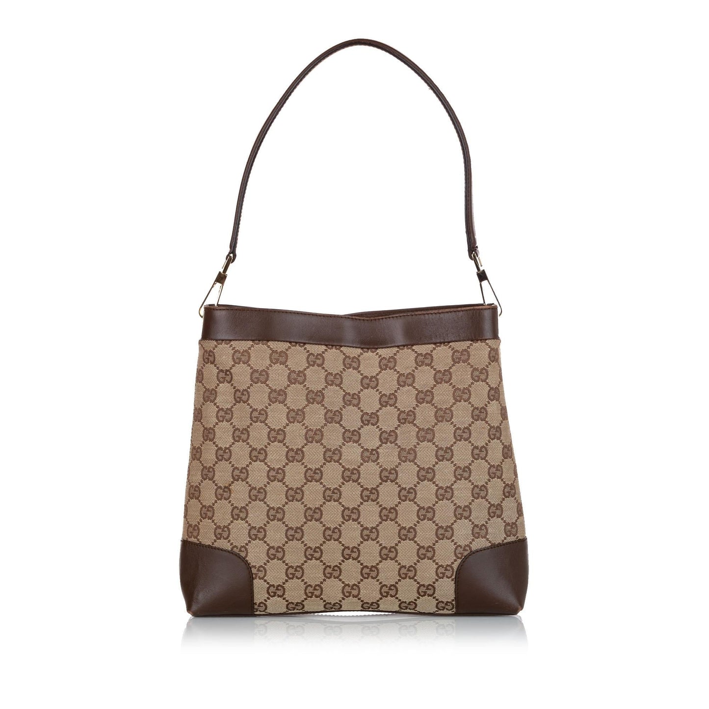 Gucci GG SHG Canvas Calf Brown Shoulder Bag 7