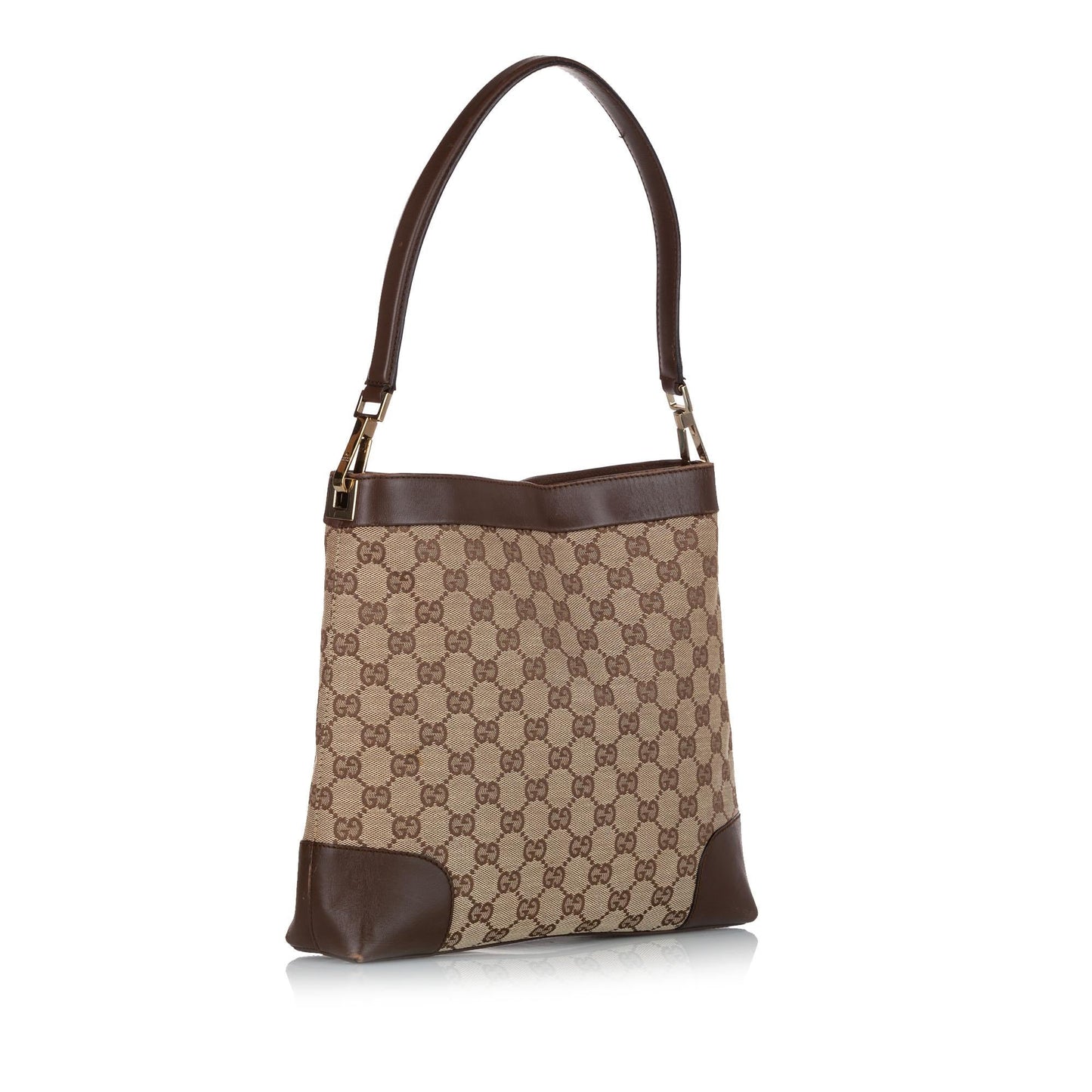 Gucci GG SHG Canvas Calf Brown Shoulder Bag 7