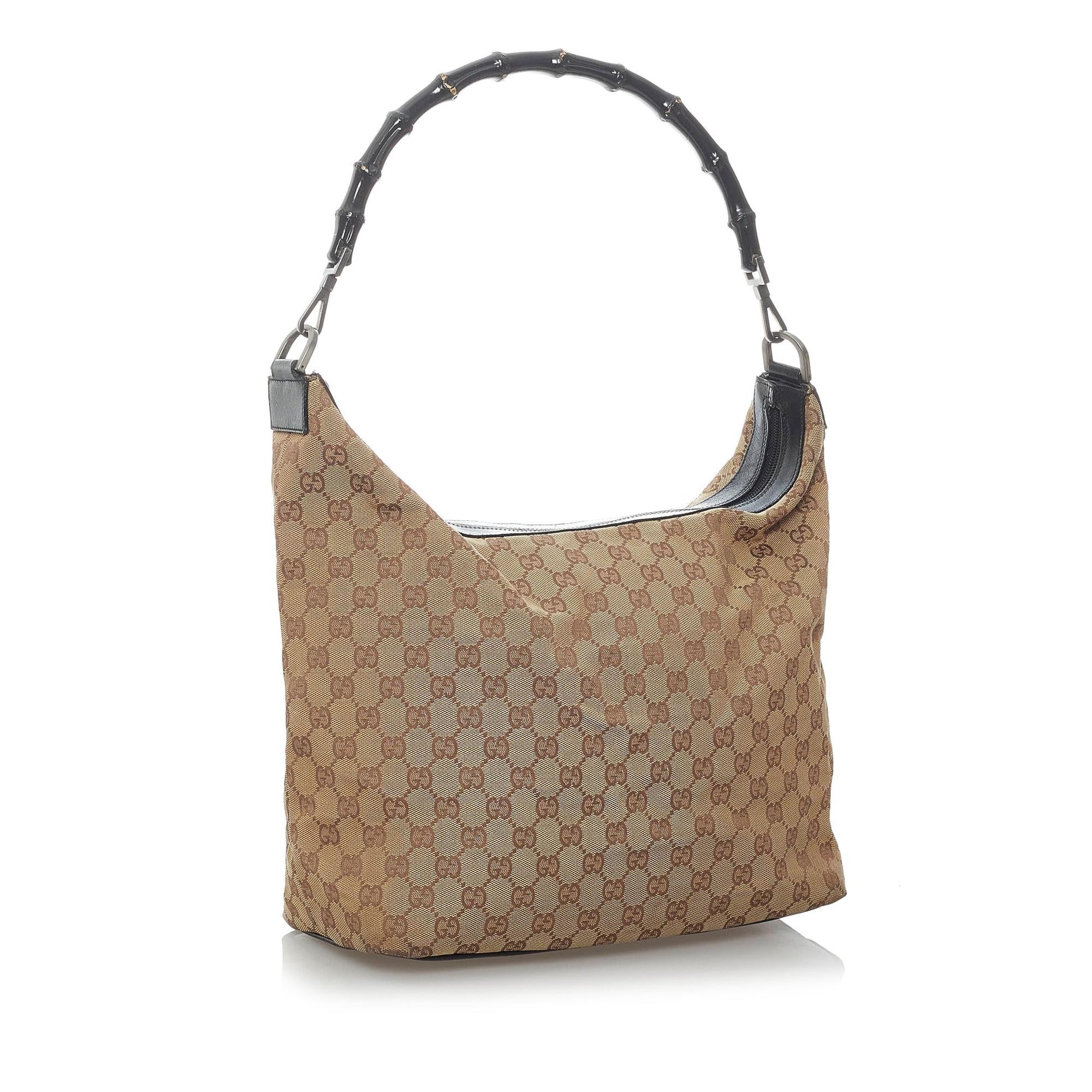 Gucci GG SHG Canvas Black Brown Shoulder Bag 3