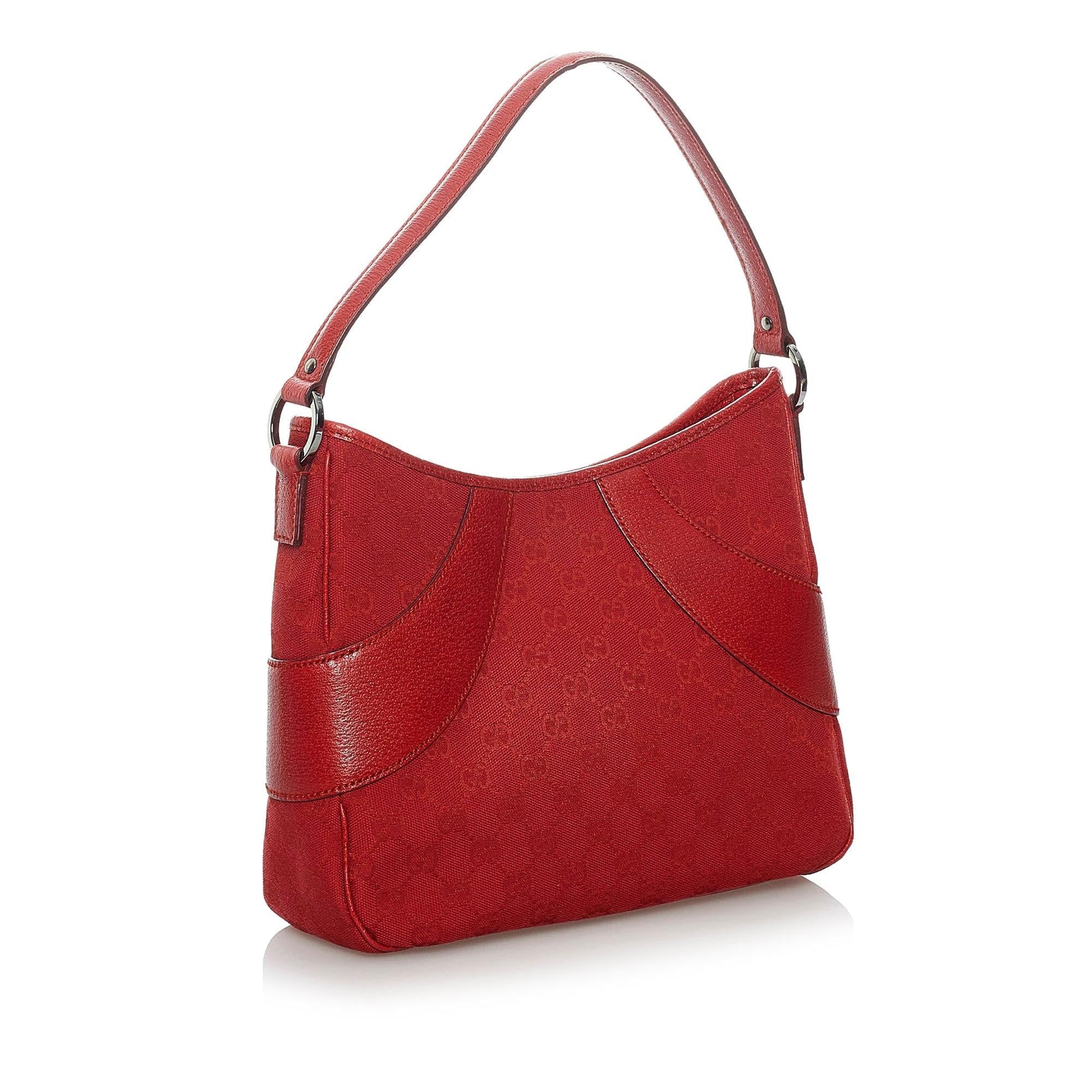 Gucci GG SHG Canvas Red Shoulder Bag 4