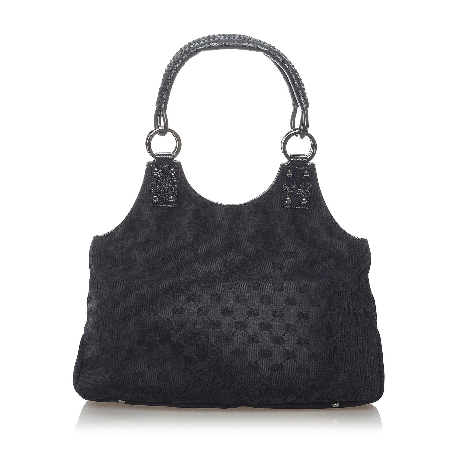 Gucci GG SHG Canvas Black Shoulder Bag 20