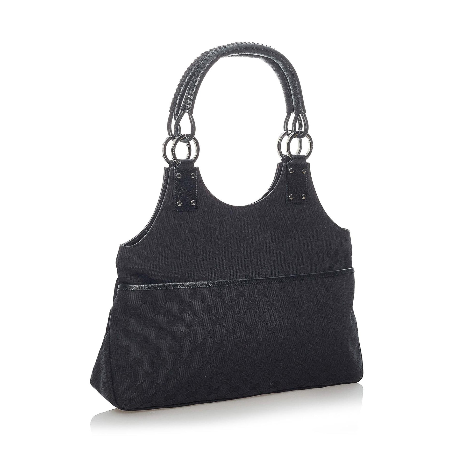 Gucci GG SHG Canvas Black Shoulder Bag 20