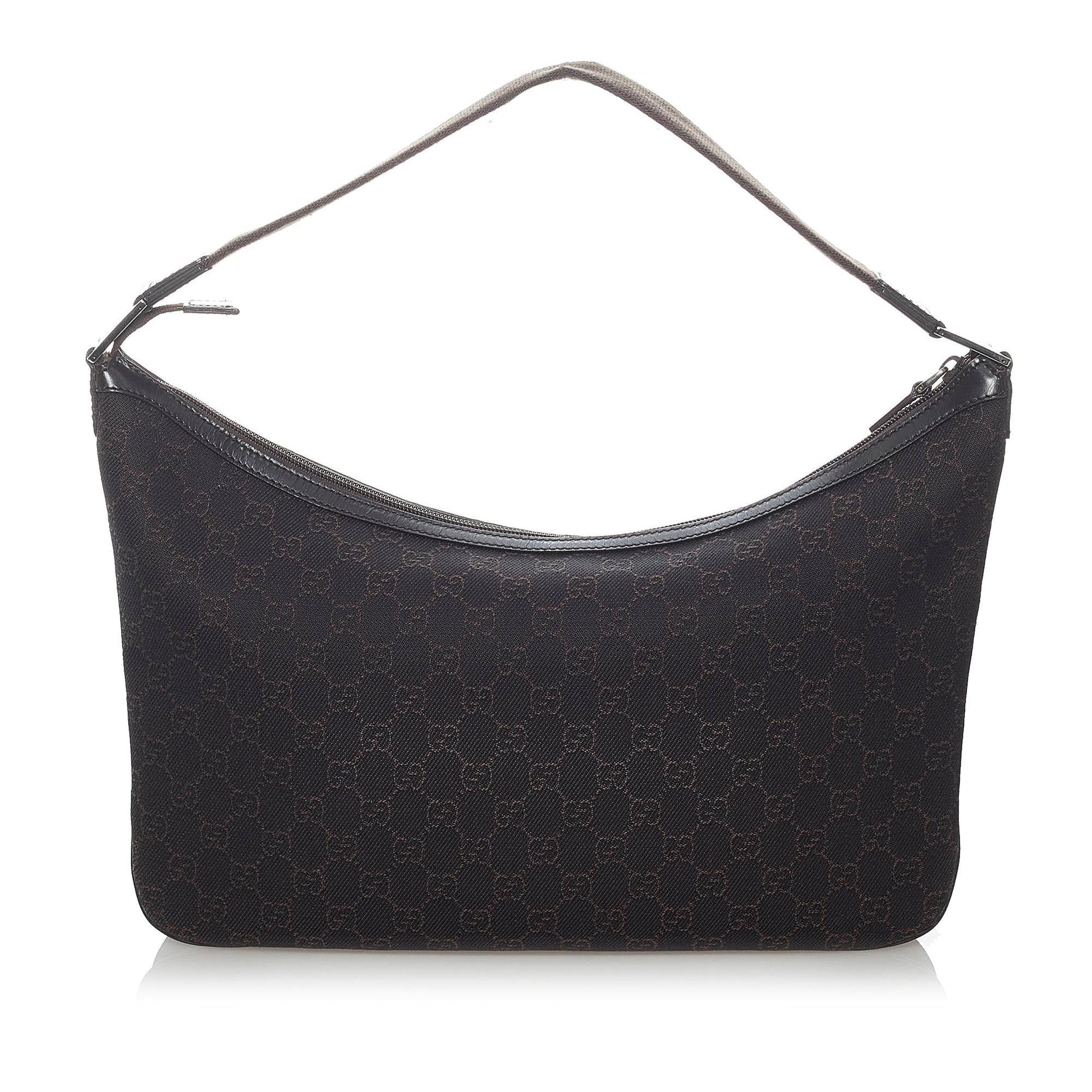 Gucci GG SHG Canvas Calf Brown Shoulder Bag 9