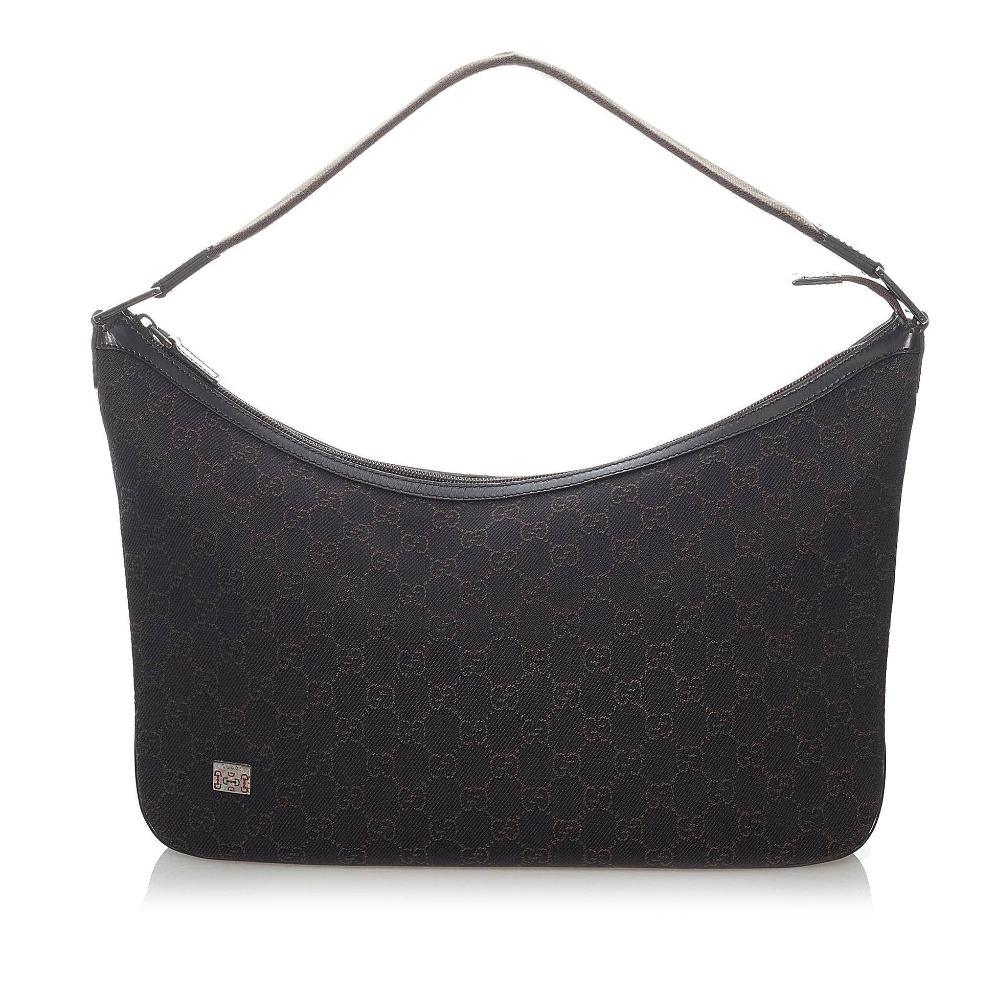 Gucci GG SHG Canvas Calf Brown Shoulder Bag 9