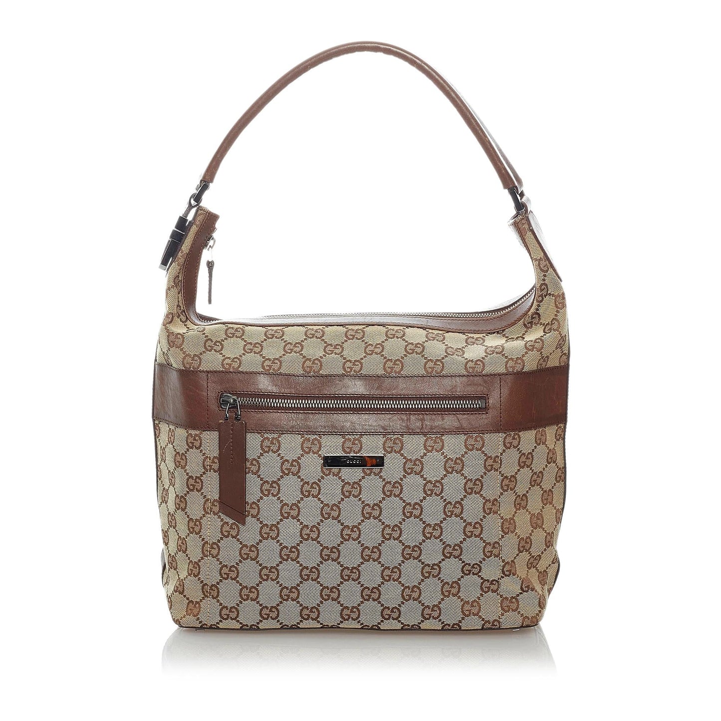 Gucci GG SHG Canvas Brown Shoulder Bag 25