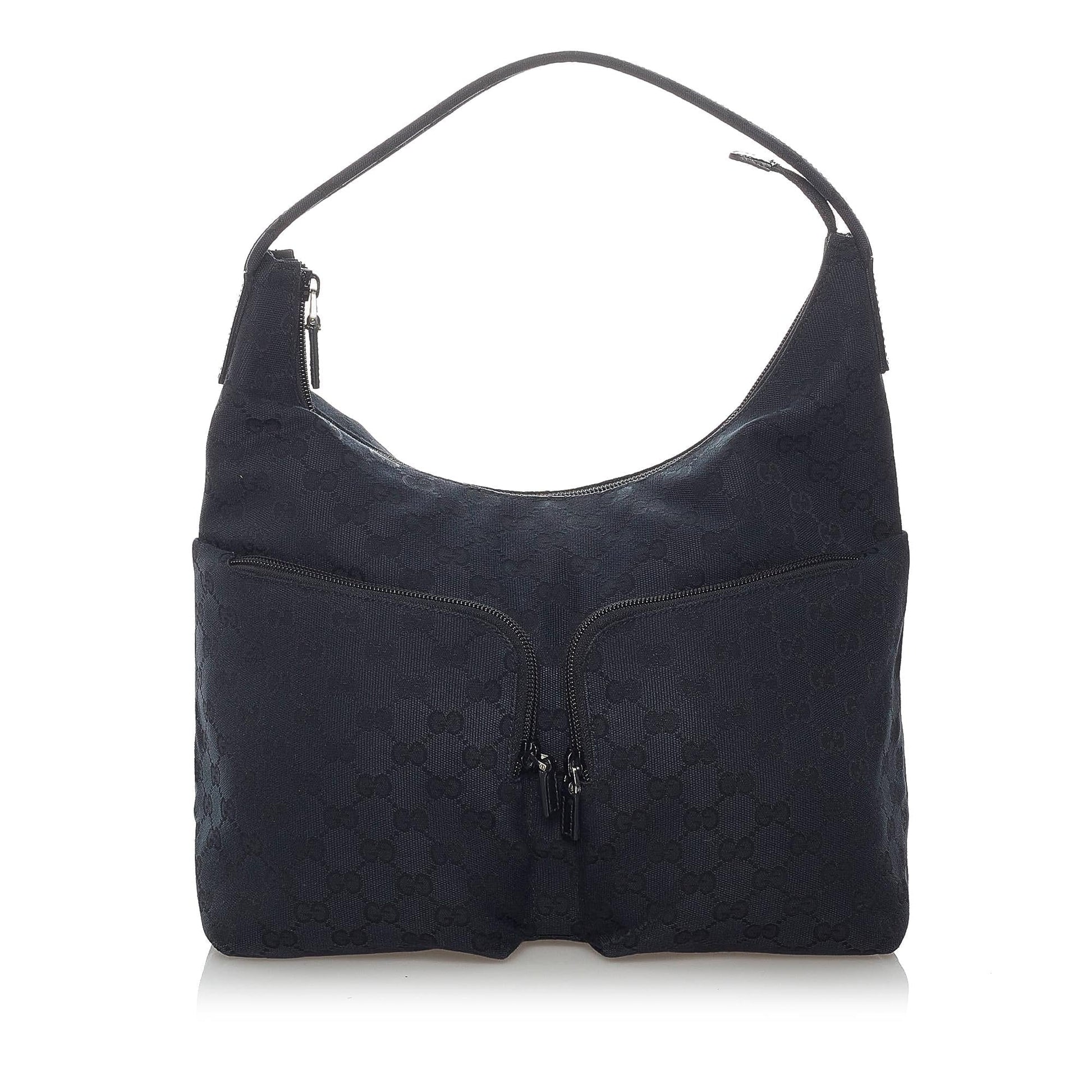 Gucci GG SHG Canvas Black Shoulder Bag 22