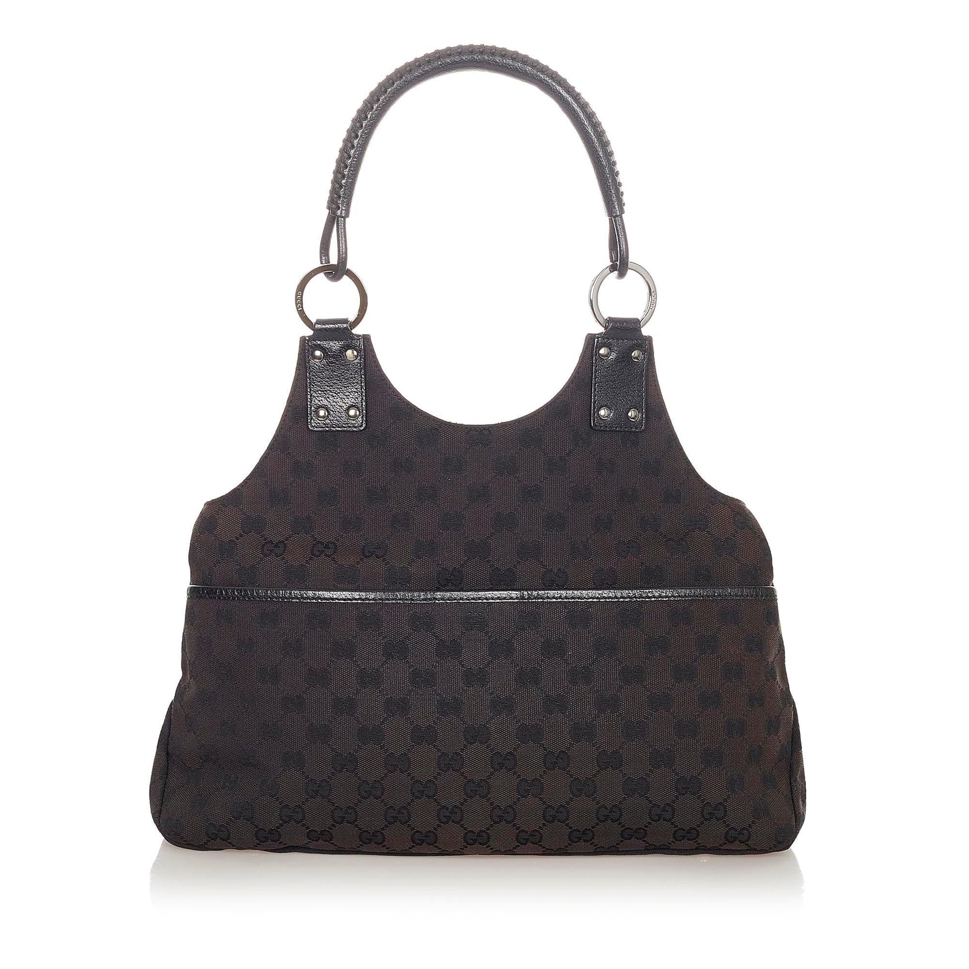 Gucci GG SHG Canvas Black Shoulder Bag 25