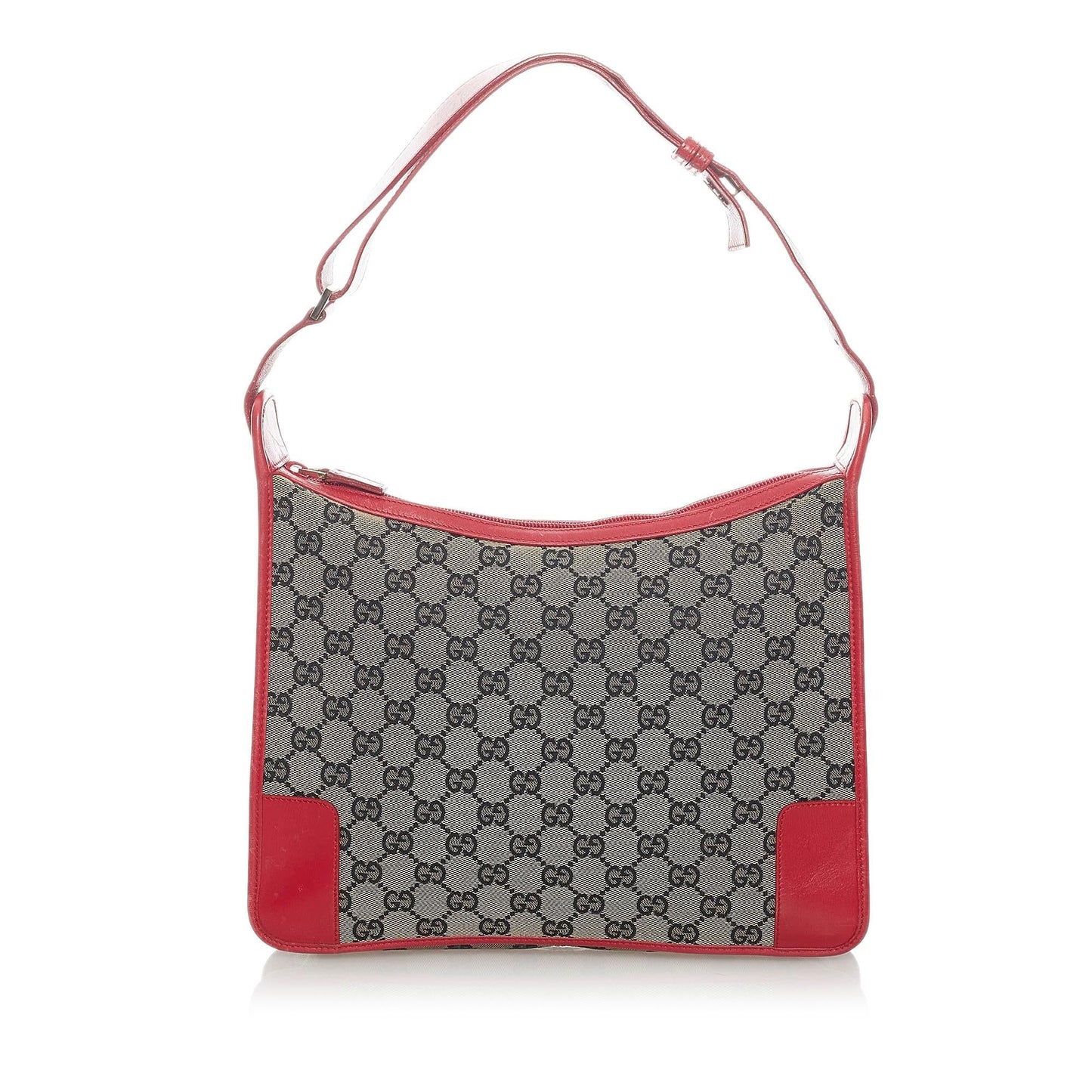 Gucci GG SHG Canvas Calf Red Grey Shoulder Bag