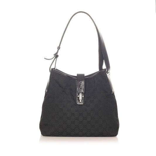 Gucci GG SHG Canvas Black Shoulder Bag 26