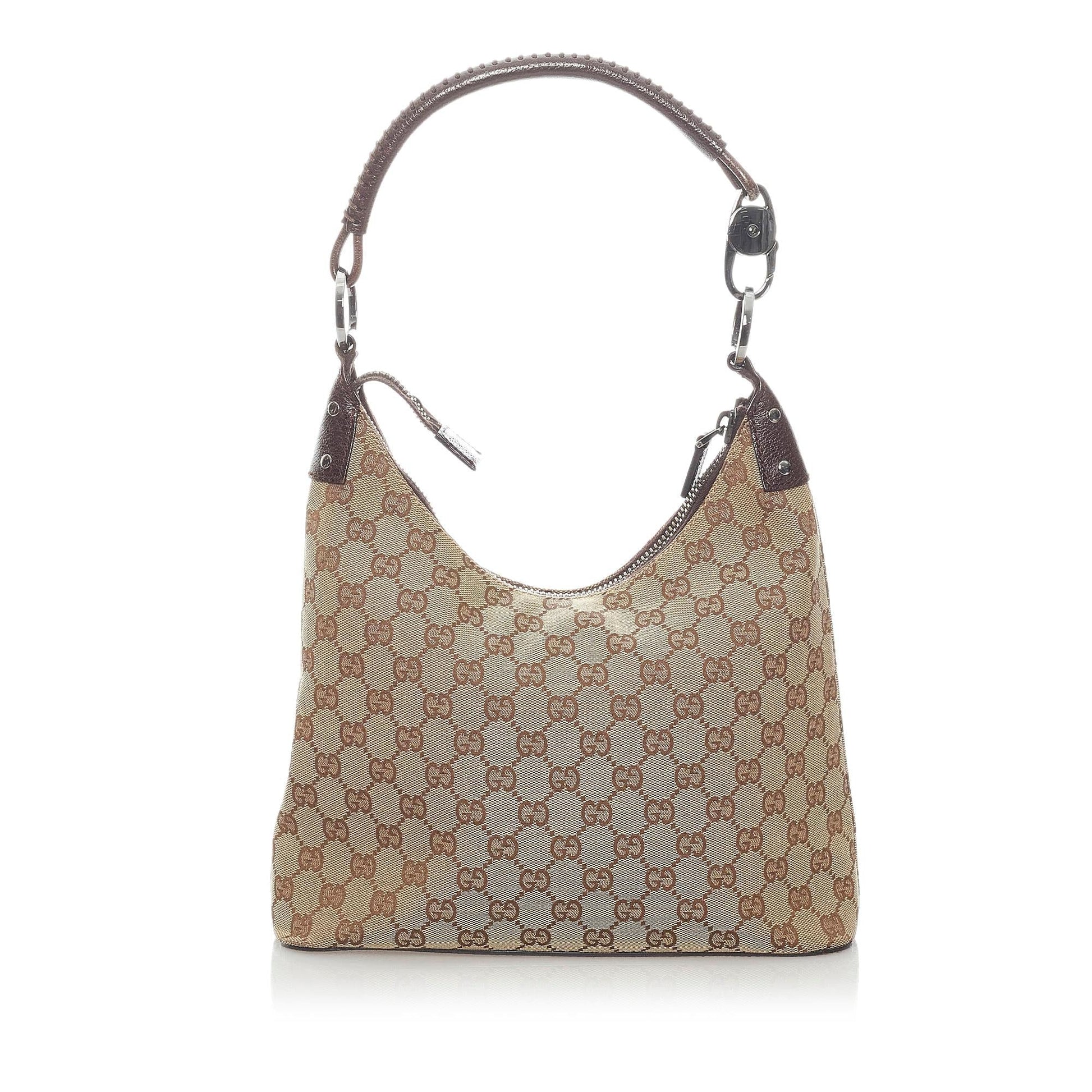 Gucci GG SHG Canvas Brown Shoulder Bag 36
