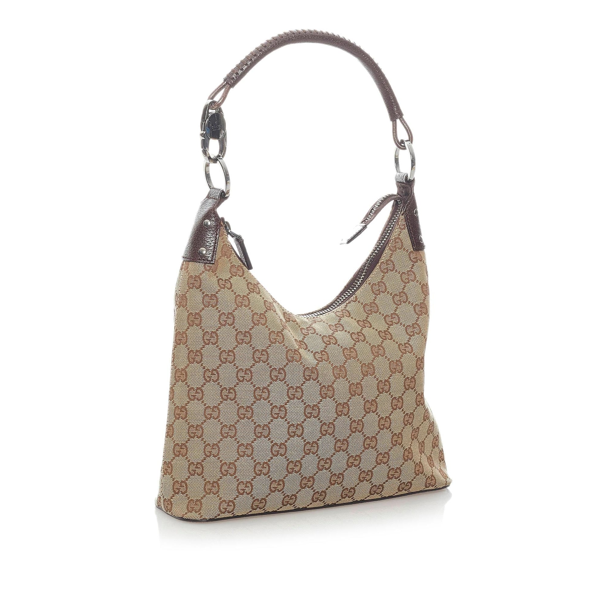 Gucci GG SHG Canvas Brown Shoulder Bag 36