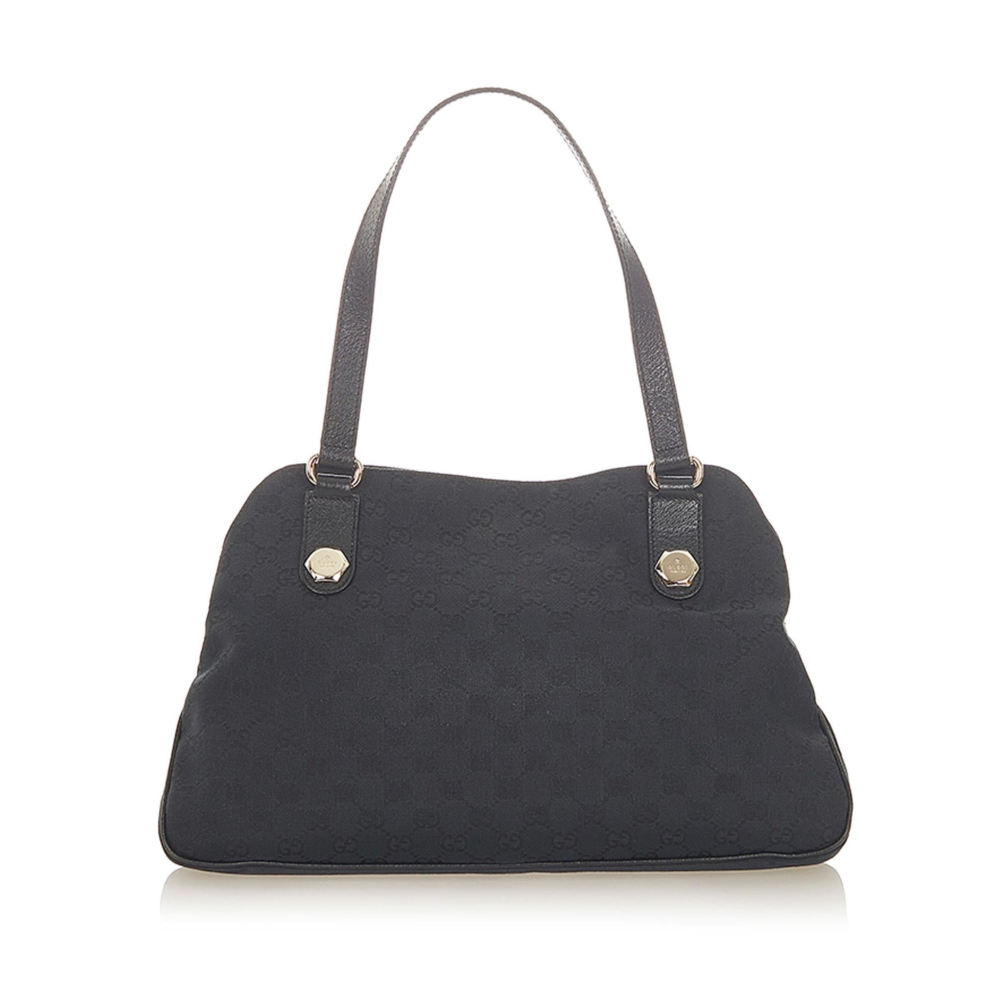 Gucci GG SHG Canvas Black Shoulder Bag 27
