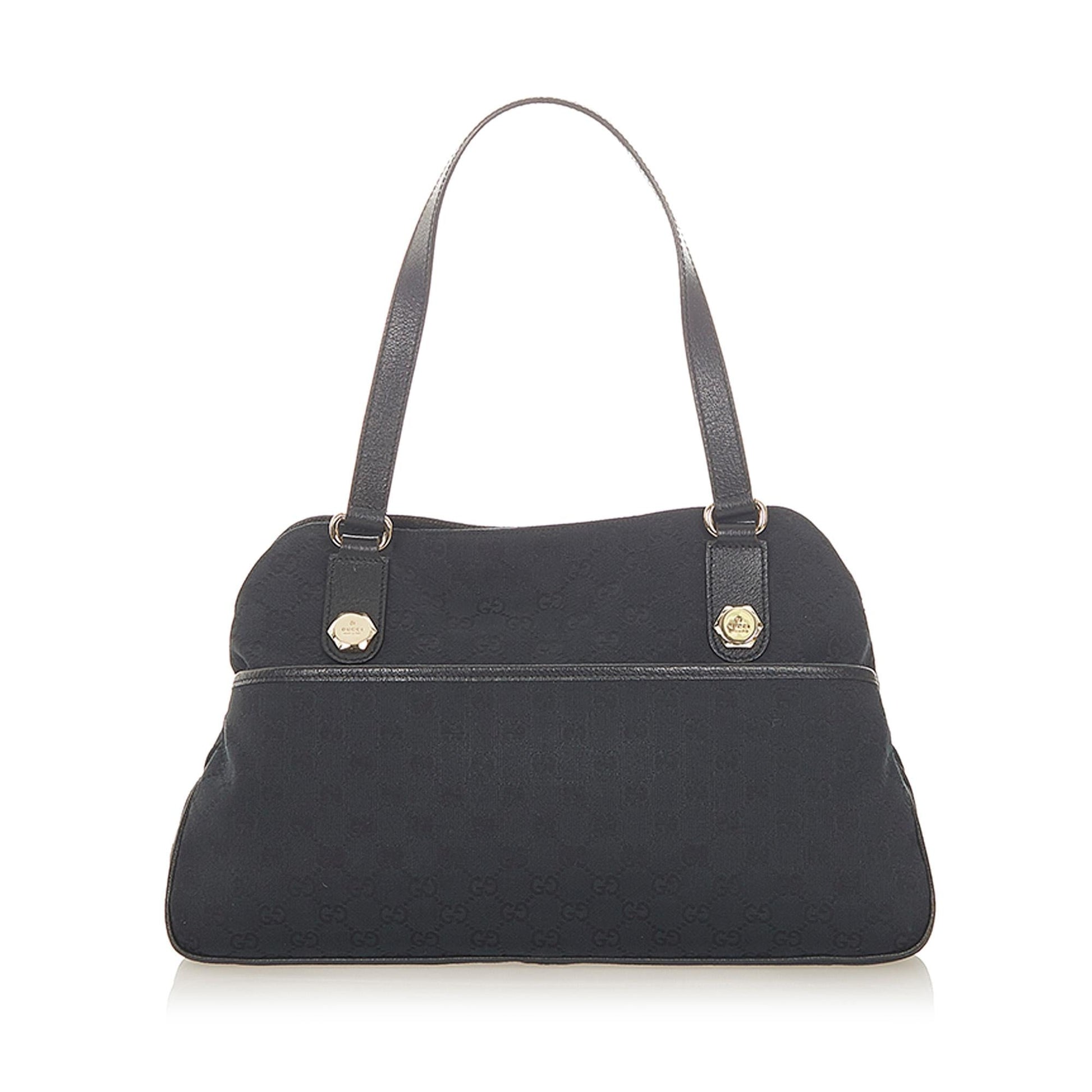 Gucci GG SHG Canvas Black Shoulder Bag 27