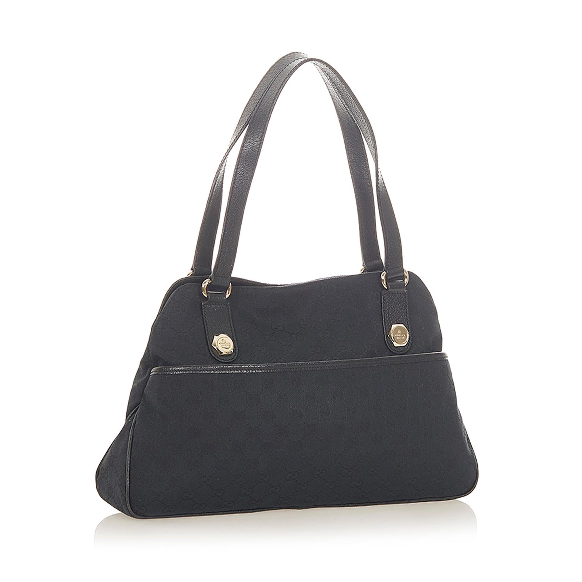 Gucci GG SHG Canvas Black Shoulder Bag 27