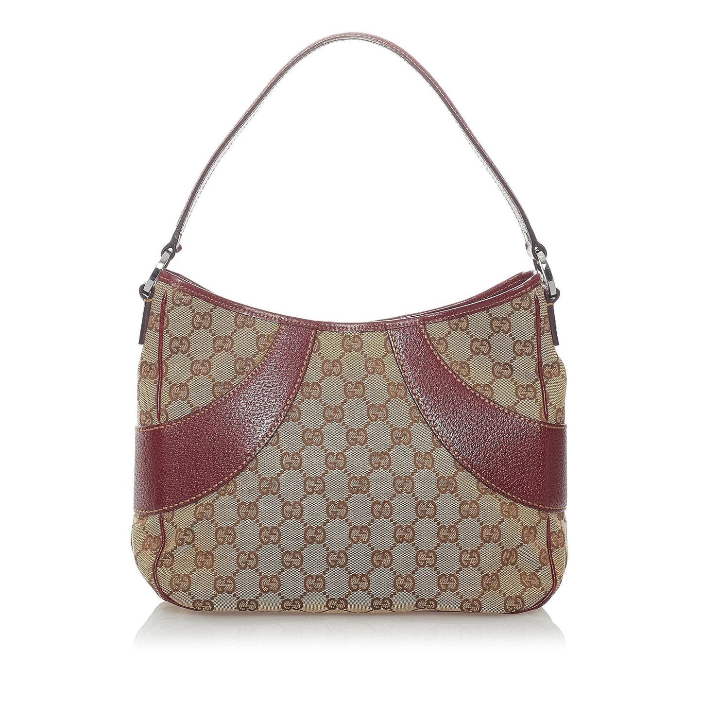 Gucci GG SHG Canvas Brown Red Shoulder Bag Bag Shg