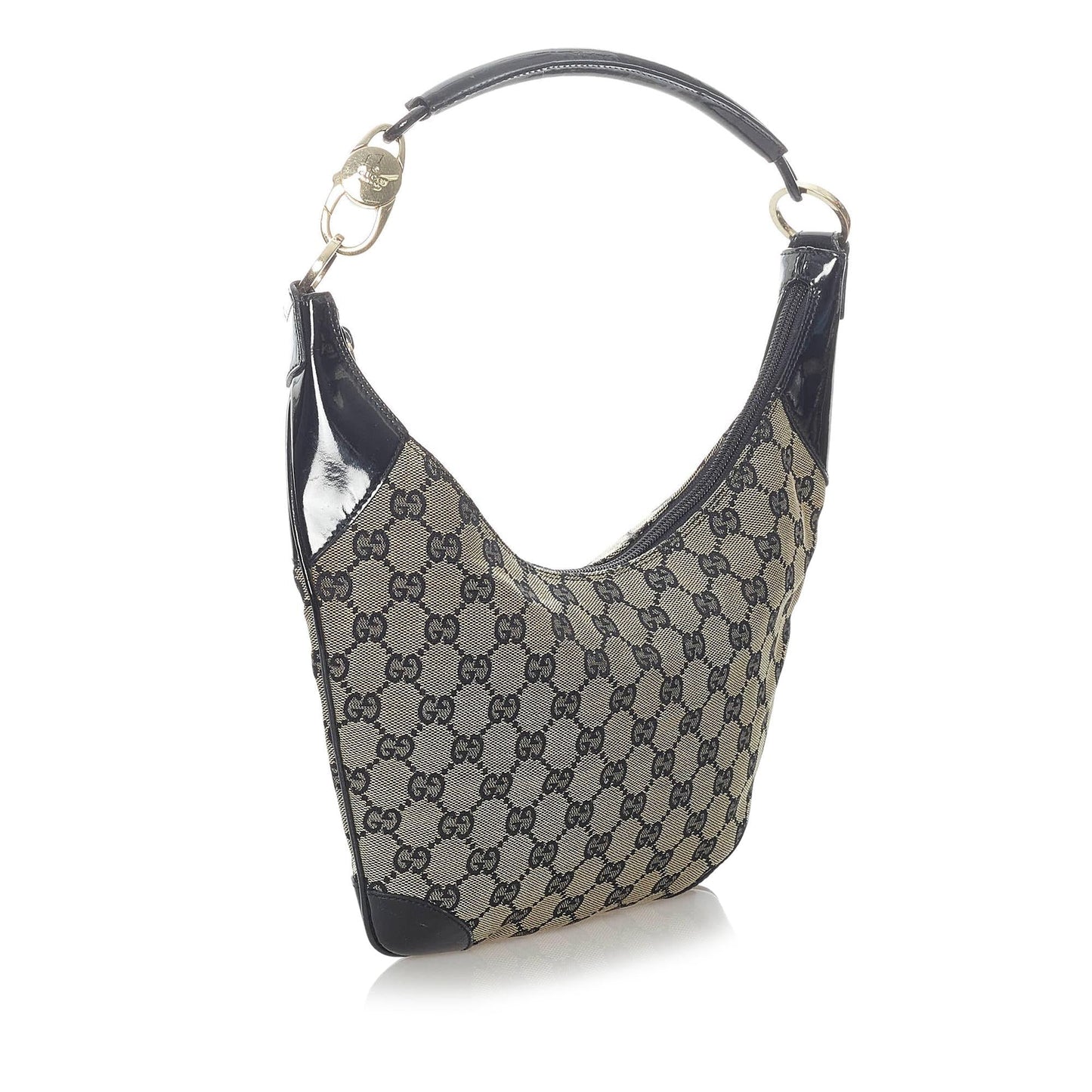 Gucci GG SHG Canvas Black Grey Shoulder Bag Bag Shg