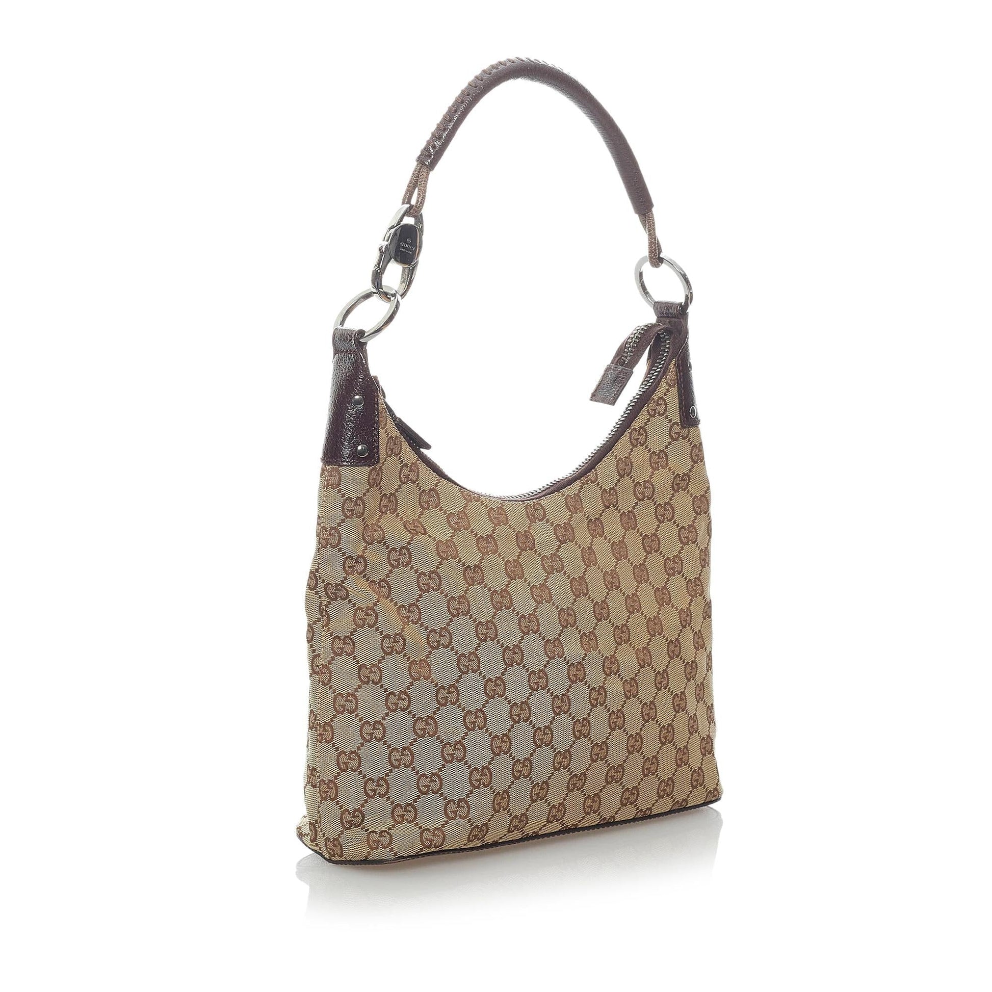 Gucci GG SHG Canvas Brown Shoulder Bag 40